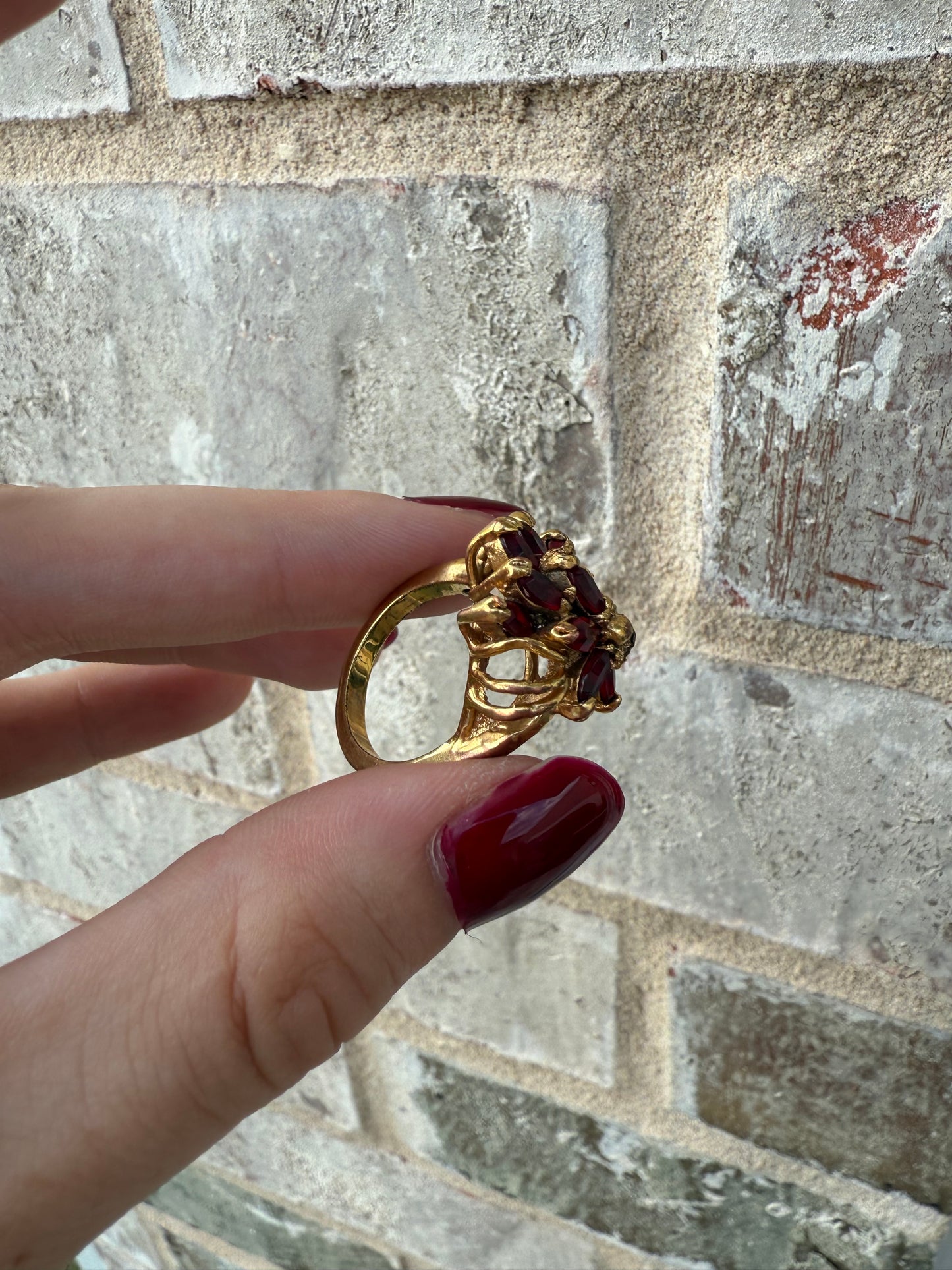 Red Cluster Ring (8)