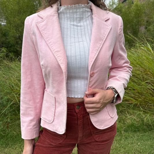 Pink Velvet Blazer