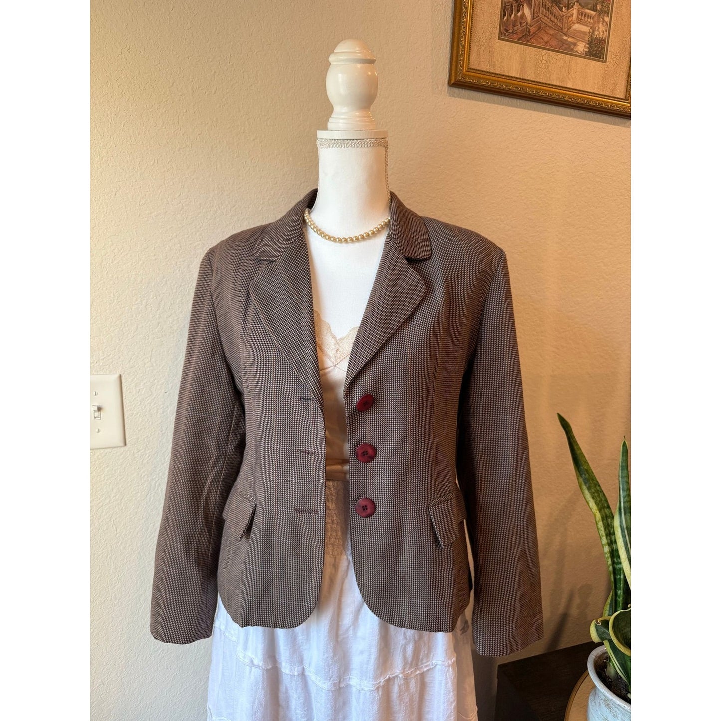 Vintage Plaid Blazer