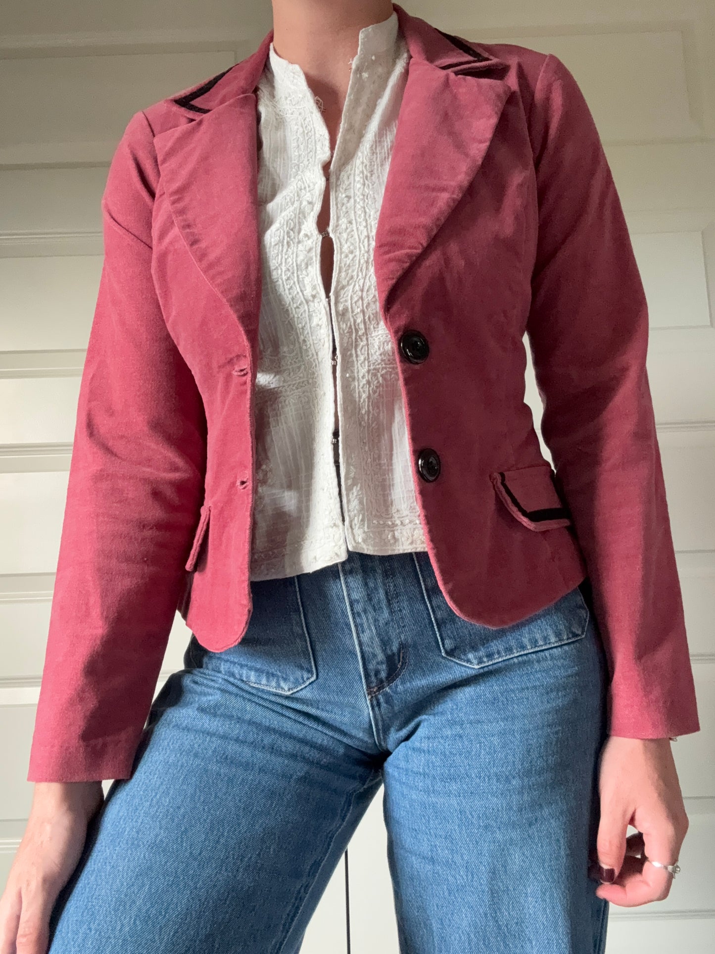 Pink Velvet Blazer