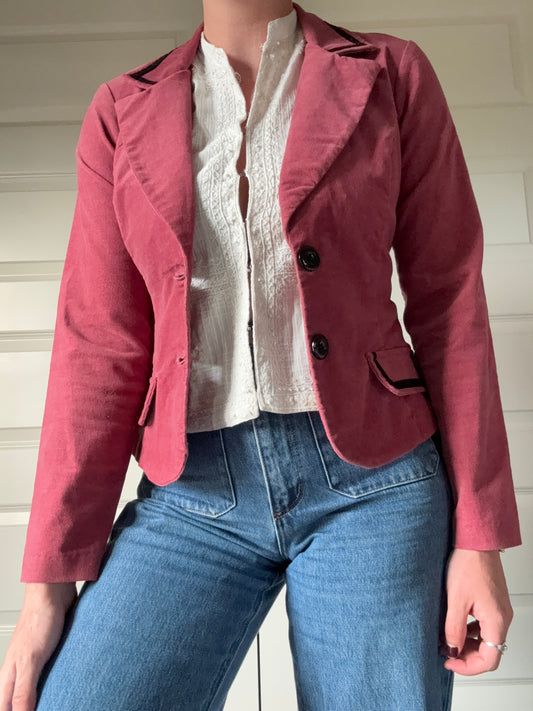 Pink Velvet Blazer