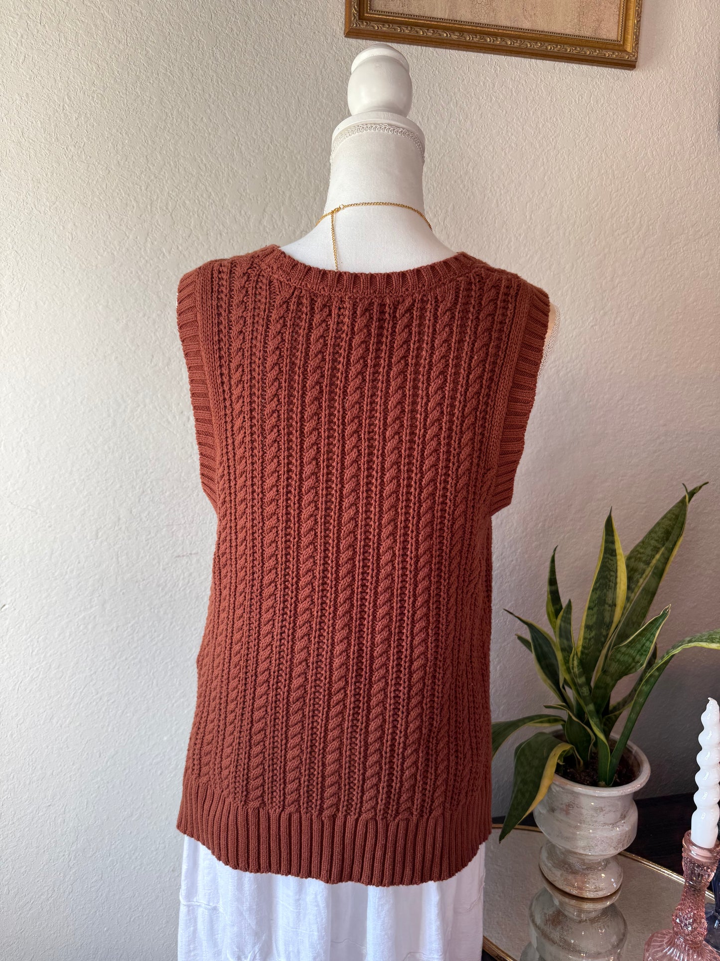 Burnt Orange Sweater Vest
