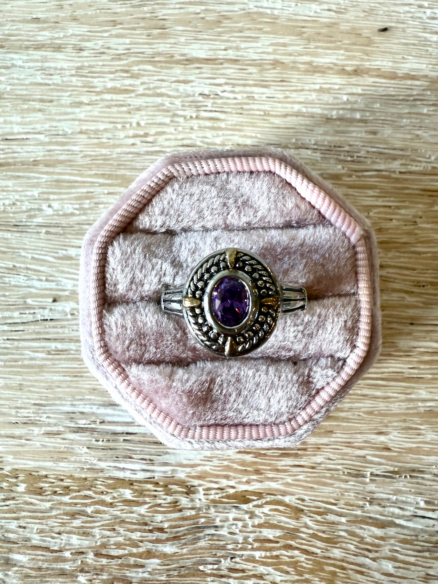 Sterling Amethyst Circle Ring (8)