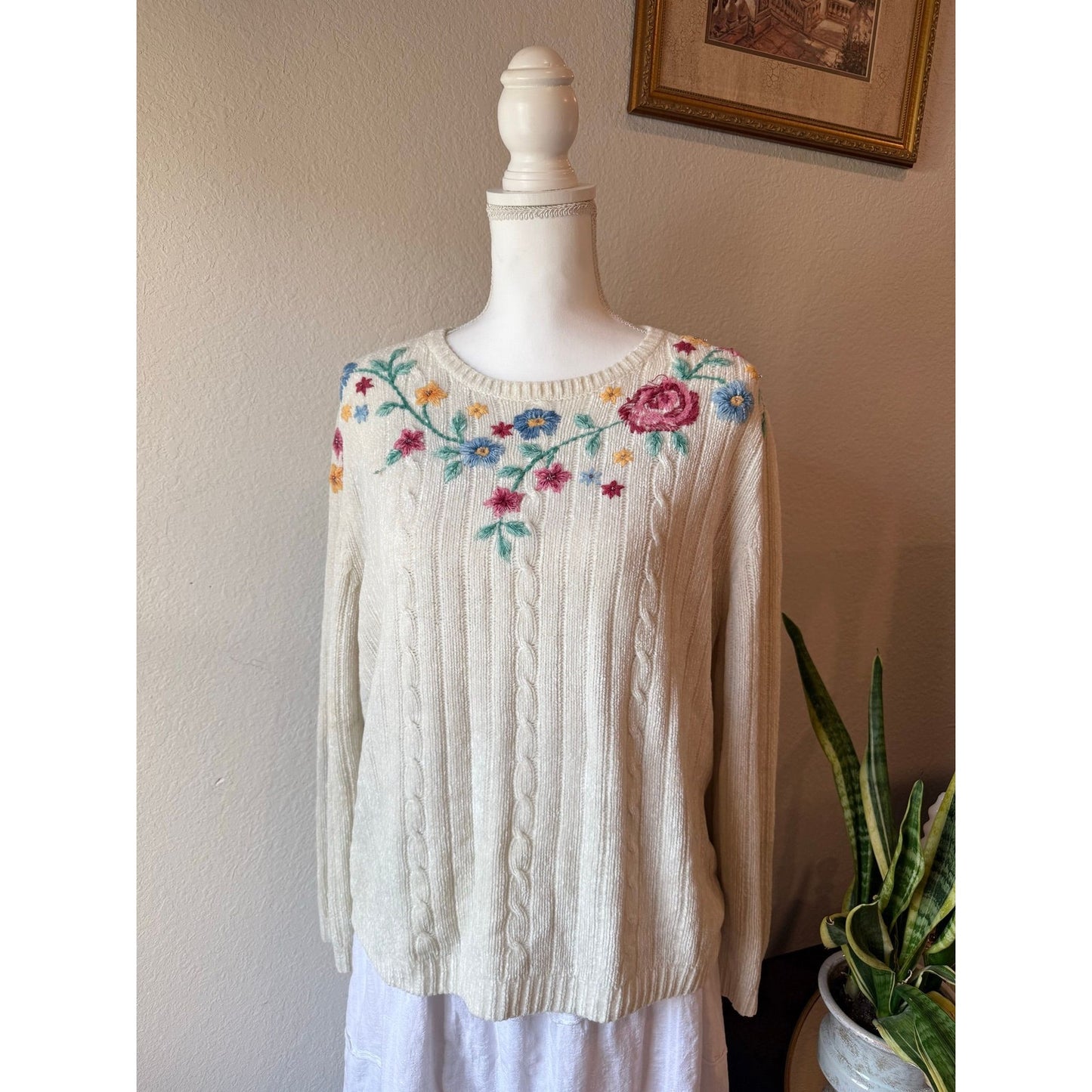 Floral Knit Sweater