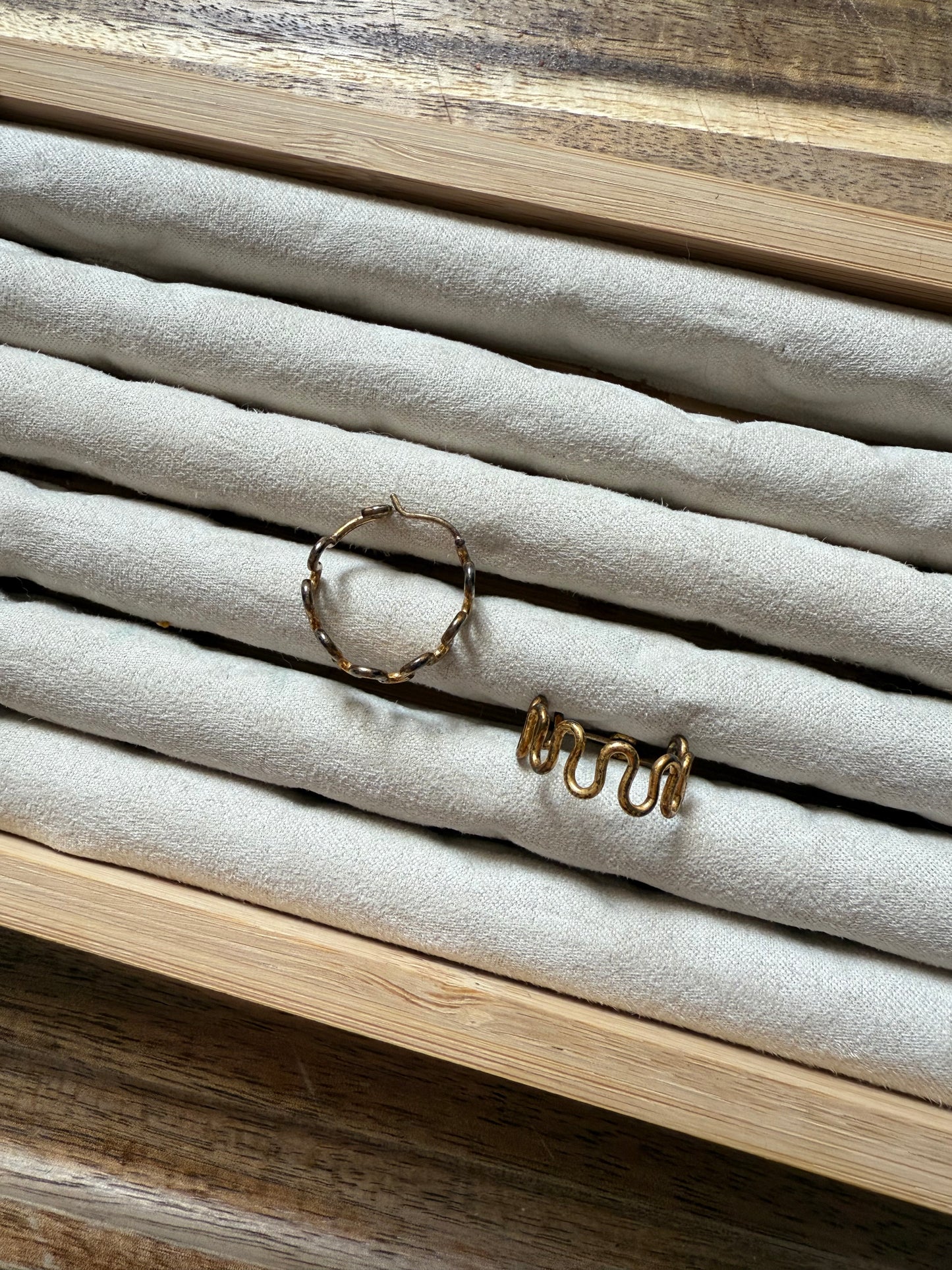 Gold Squiggle Earrings