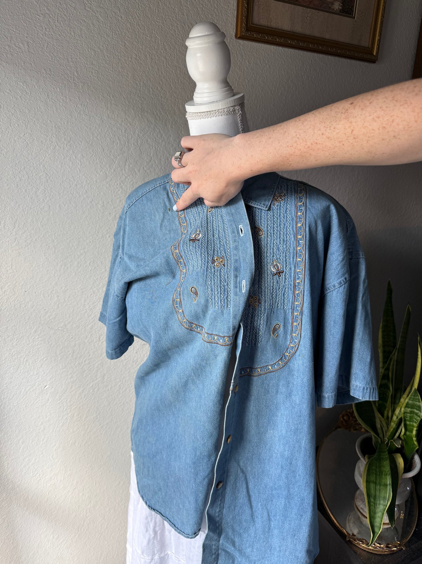 M - Denim Button Up