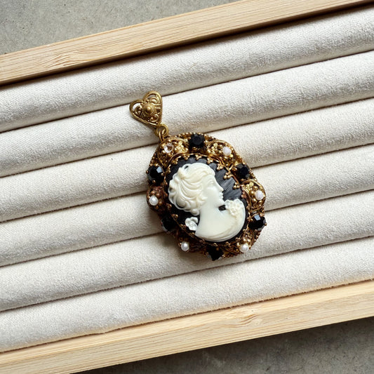 Black Cameo Pendant
