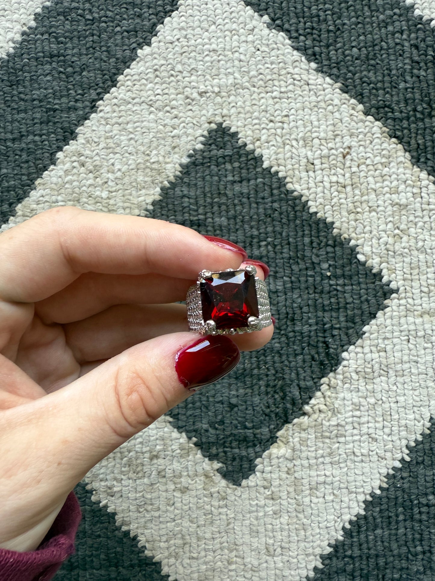 Red Stone Ring (9.5)