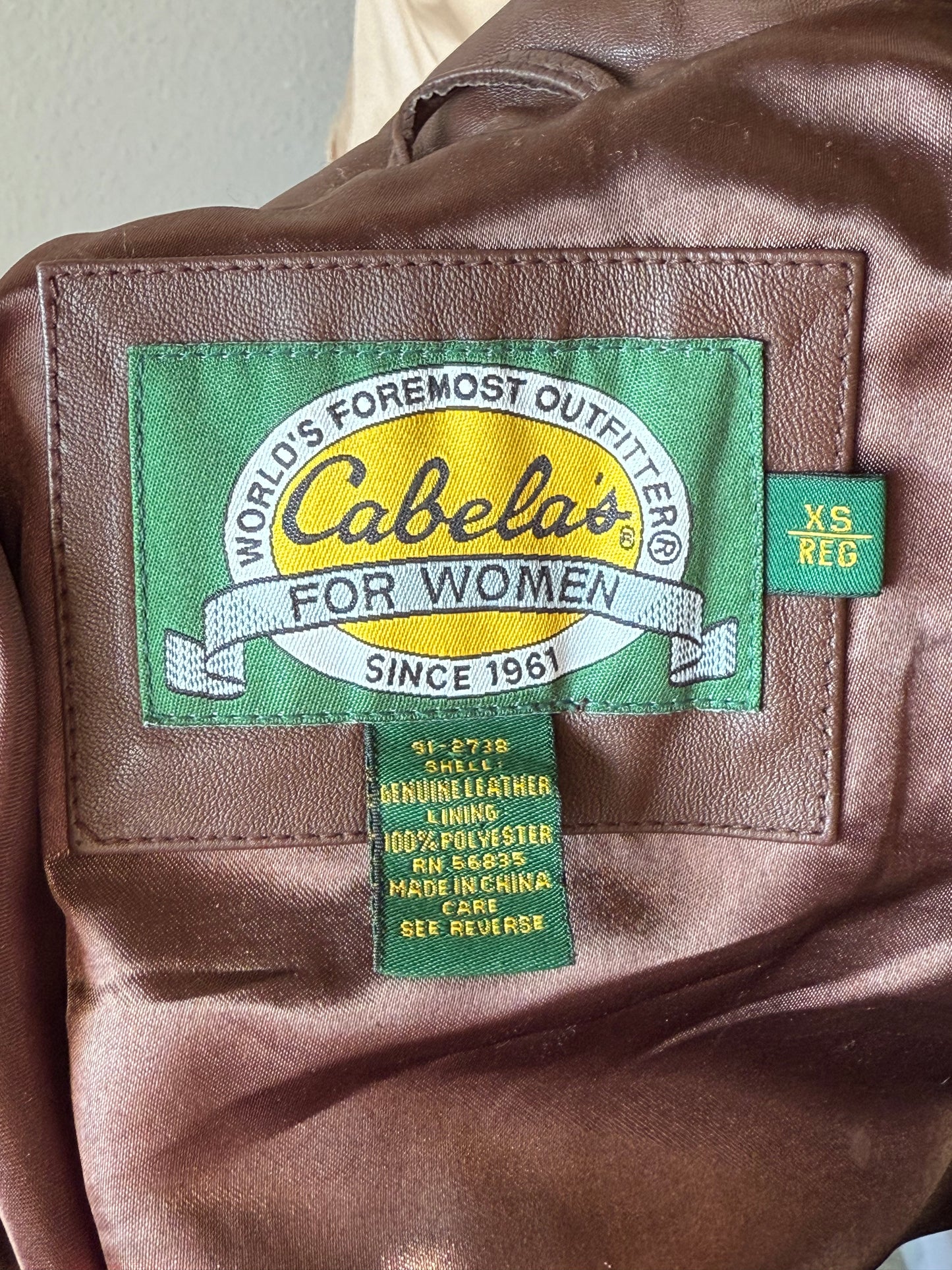 Brown Leather Cabela's Jacket