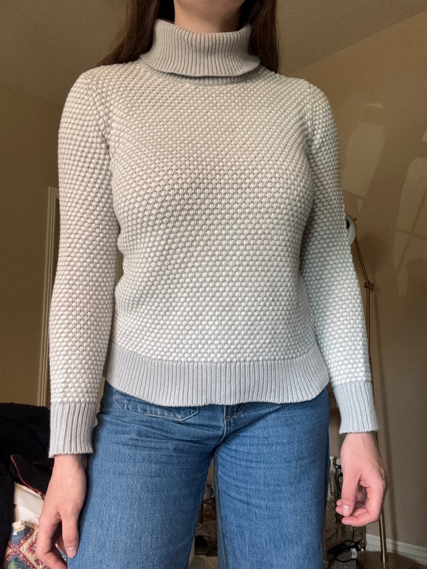 Gray Knit Turtleneck
