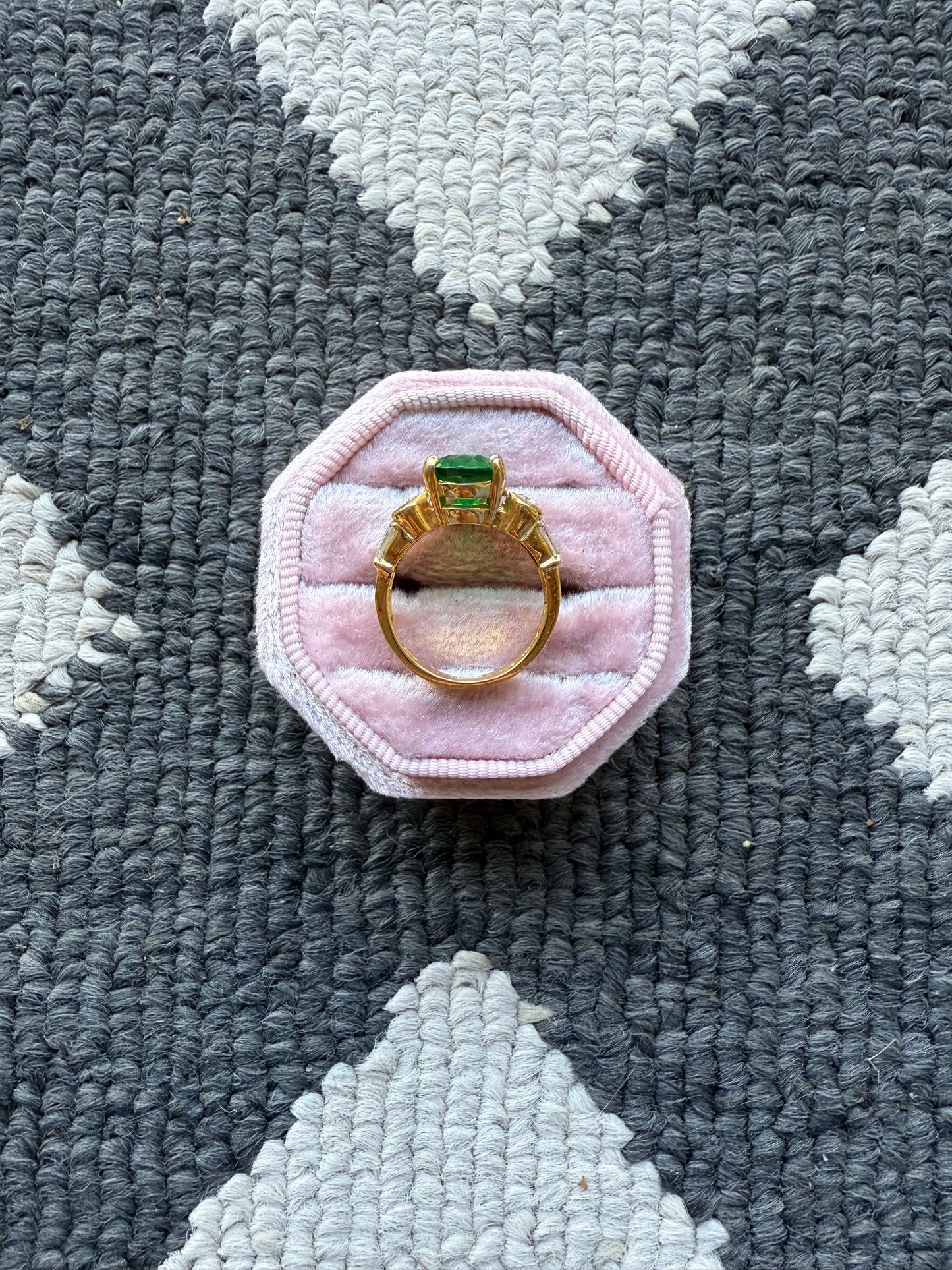 Sterling Emerald Ring - Gold Plated (6)