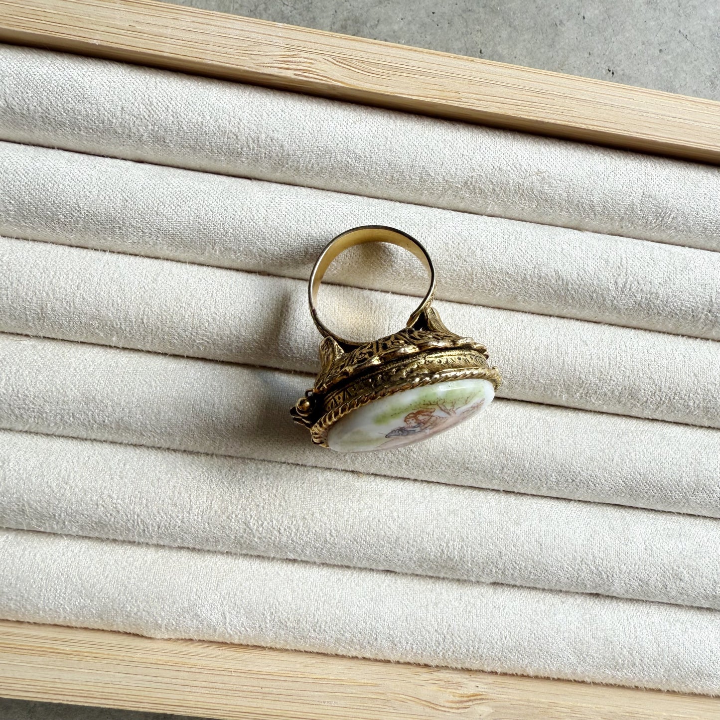 Porcelain Locket Ring