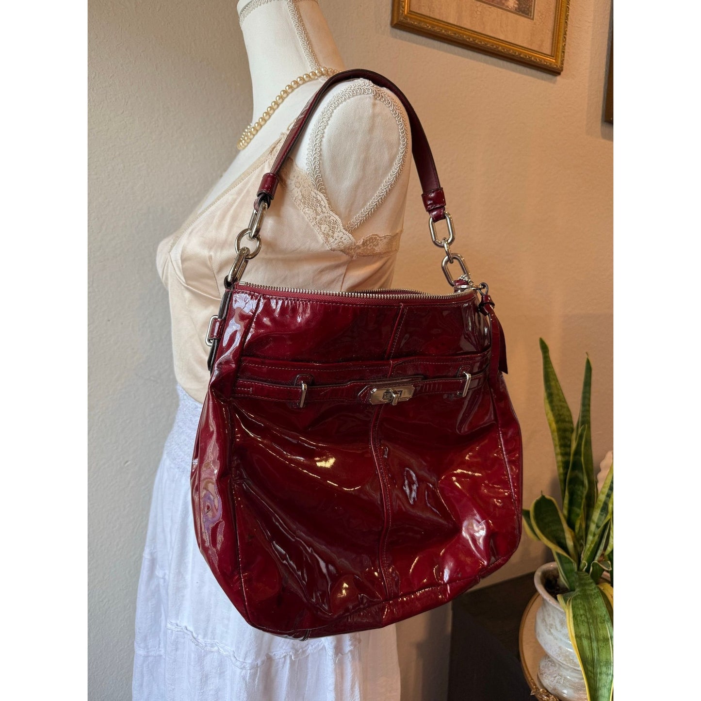 Coach Patent Red Shoulder Bag