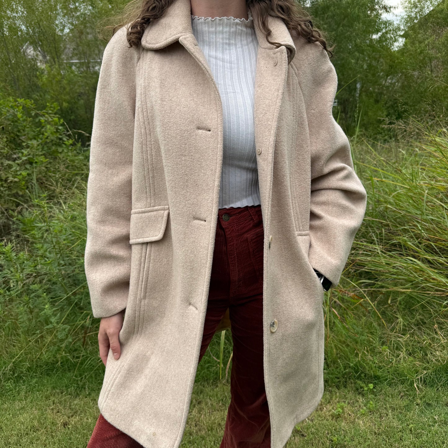 Beige Wool Coat