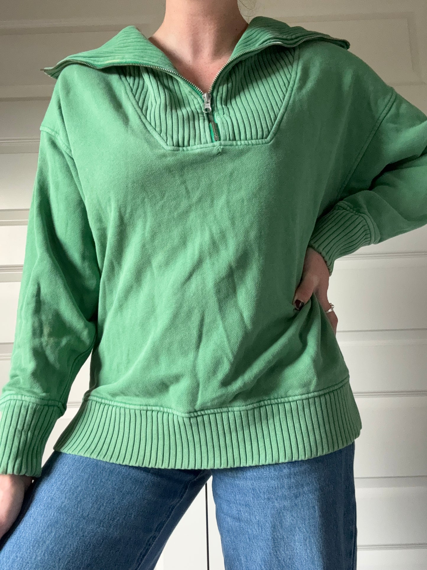 Aerie Green Quarterzip