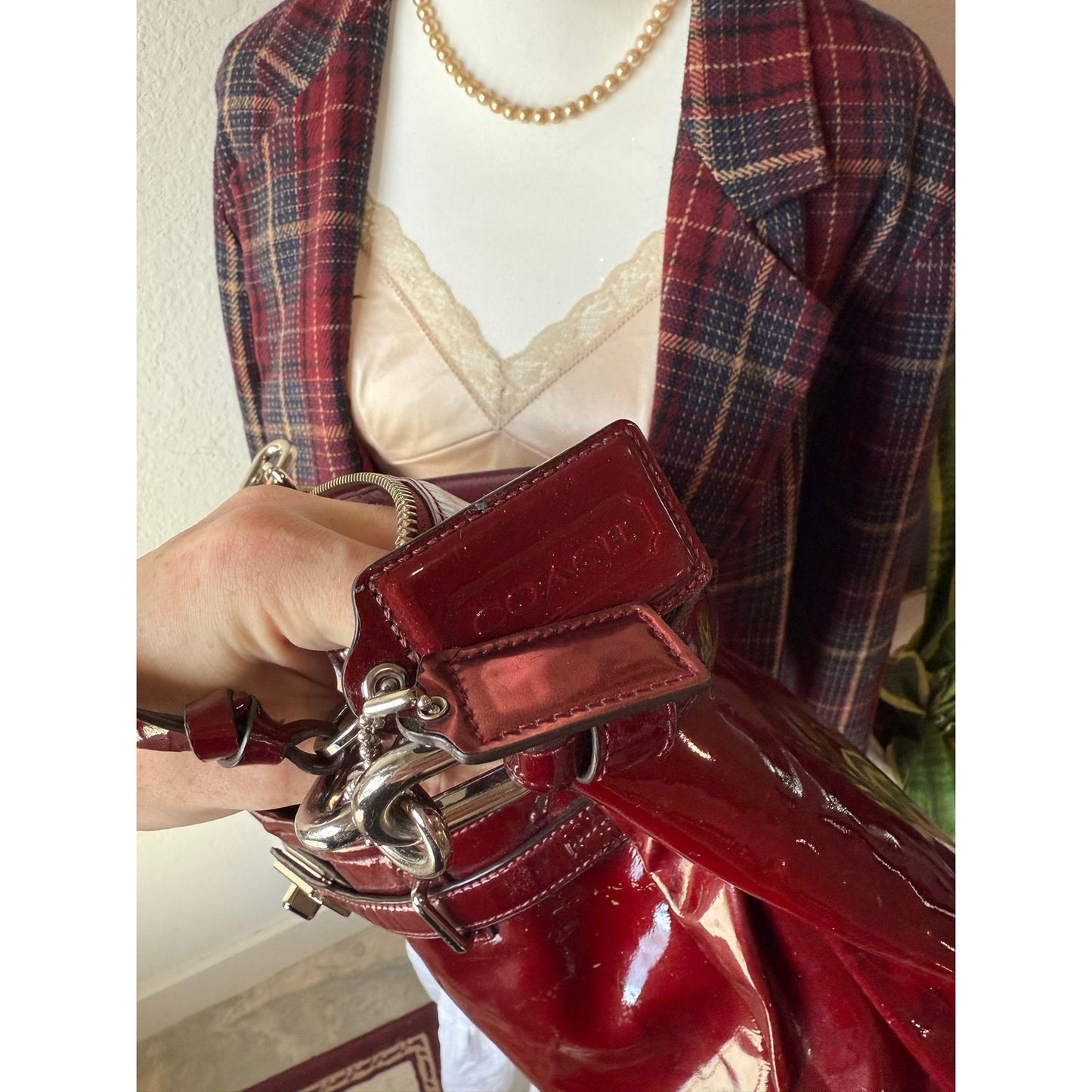 Coach Patent Red Shoulder Bag