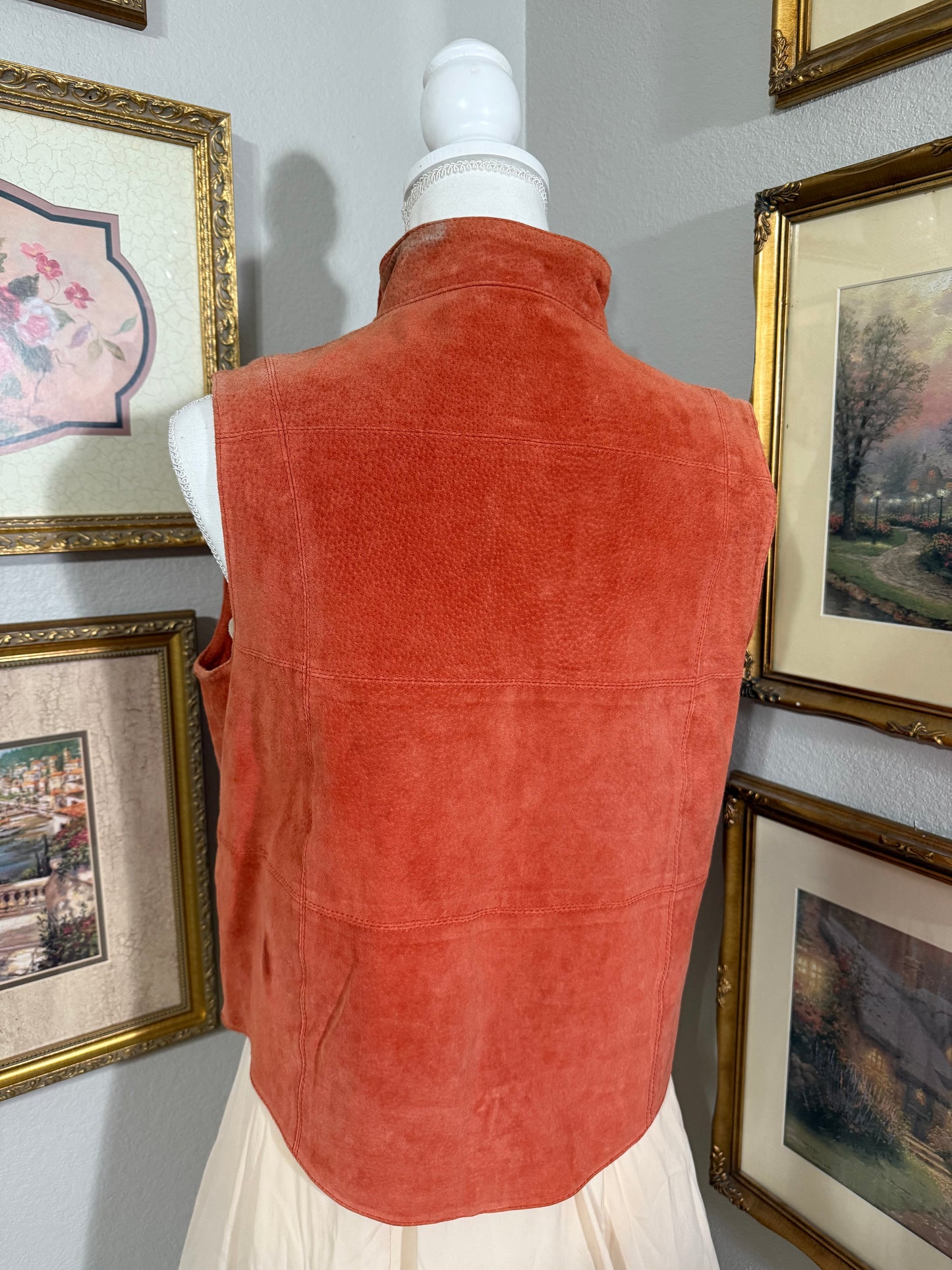 Orange Suede Vest
