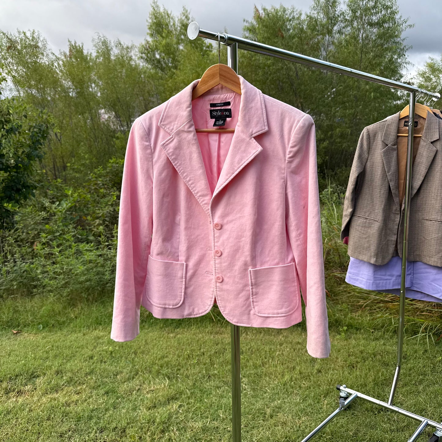 Pink Velvet Blazer