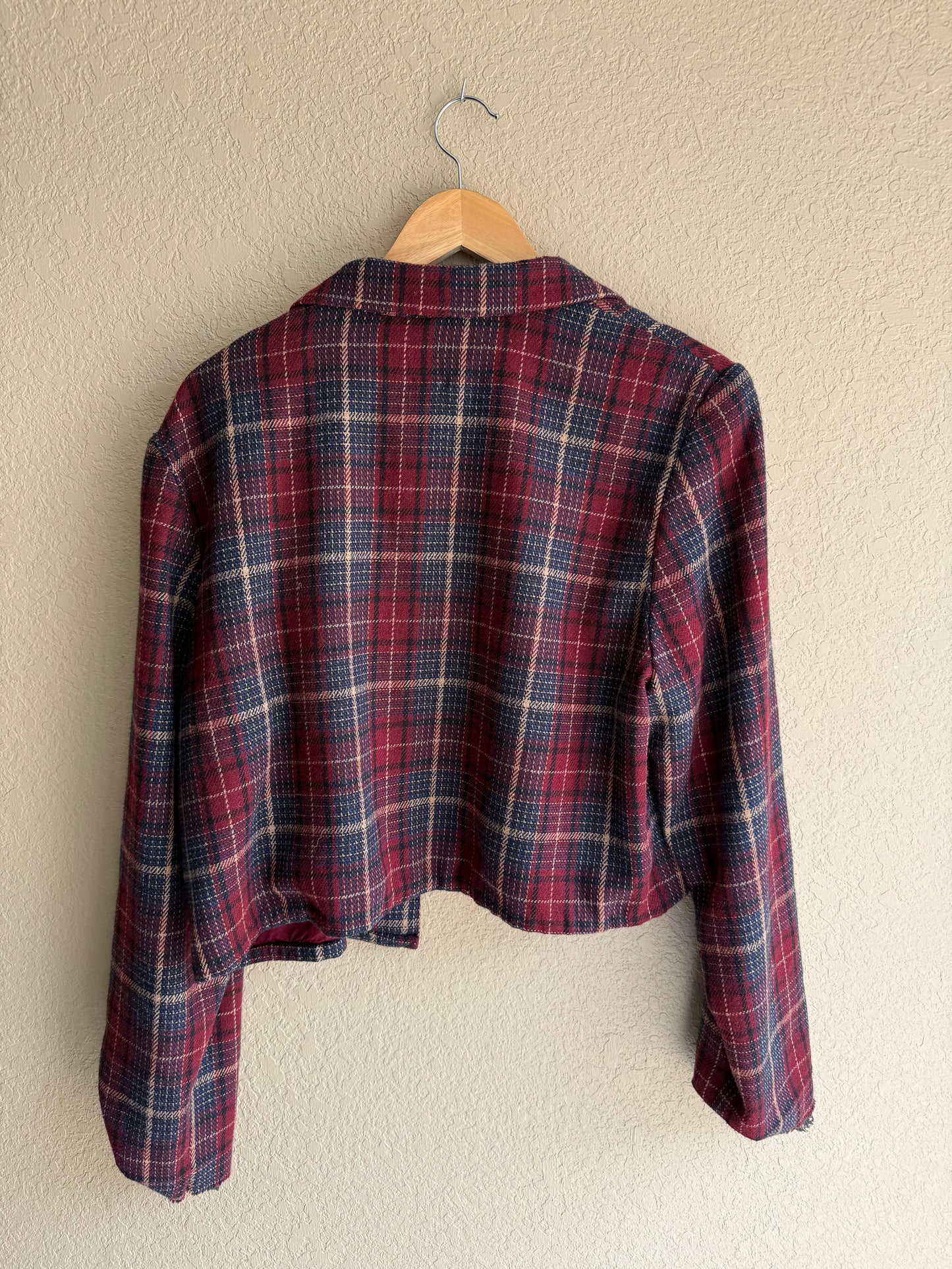 Plaid Cropped Blazer