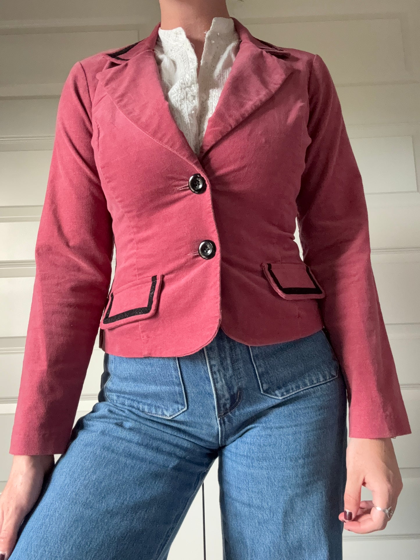 Pink Velvet Blazer