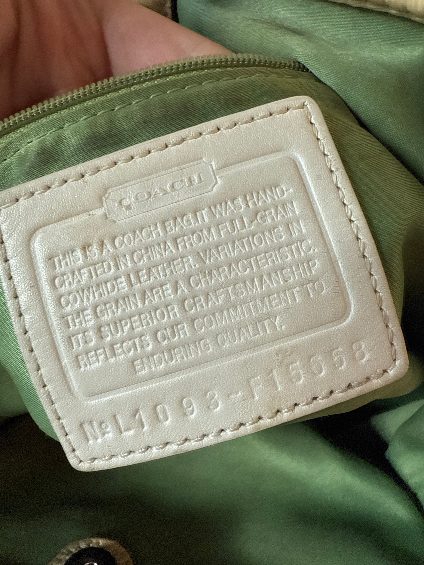 Coach Pastel Yellow Bag