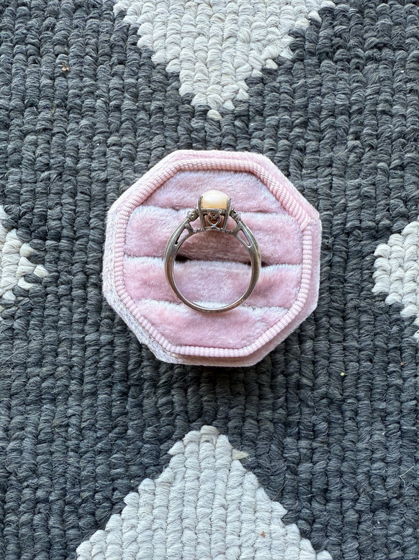 Sterling Light Pink Ring (6.25)