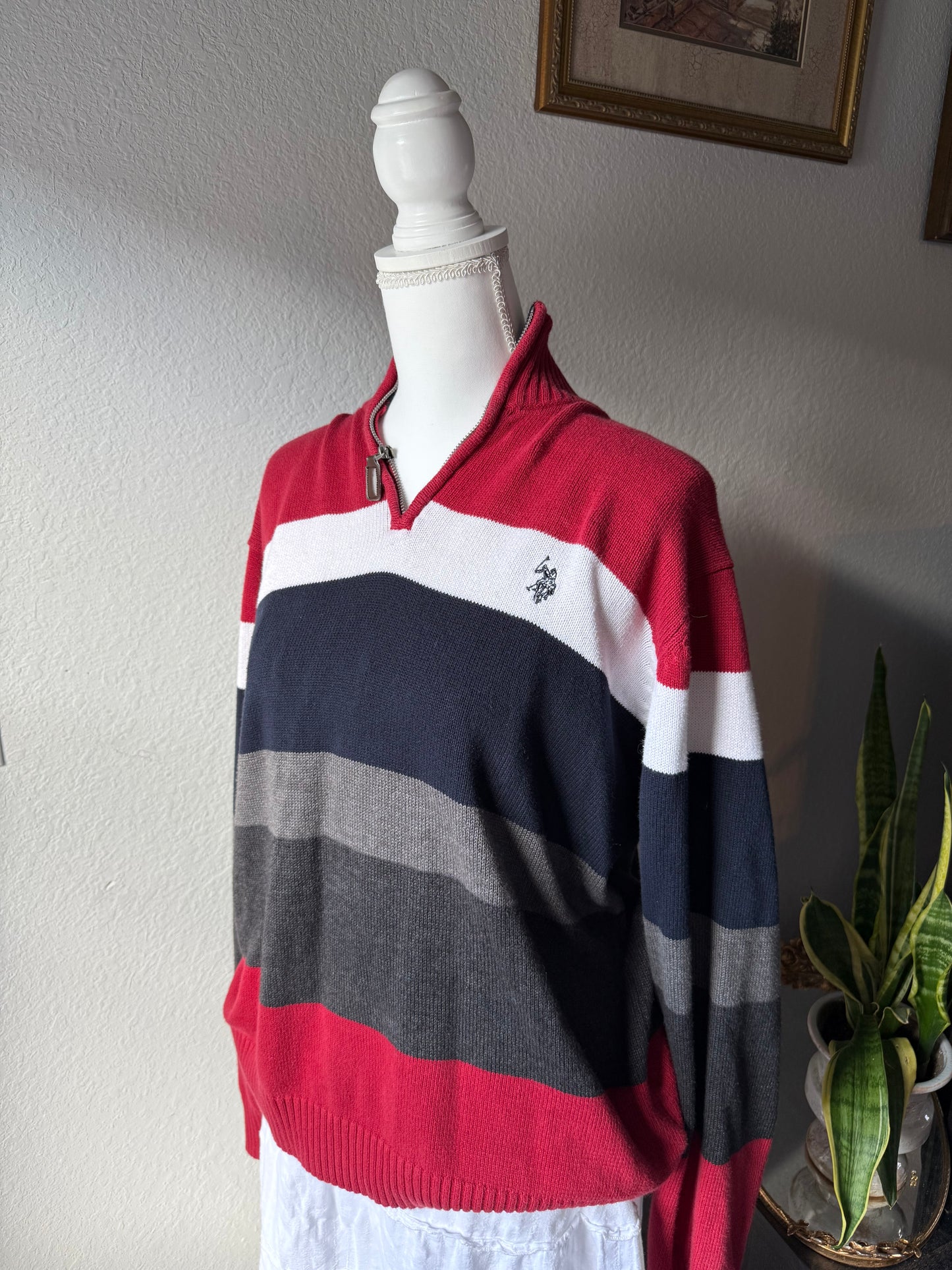 XL - Polo Quarter Zip (Broken Zipper)