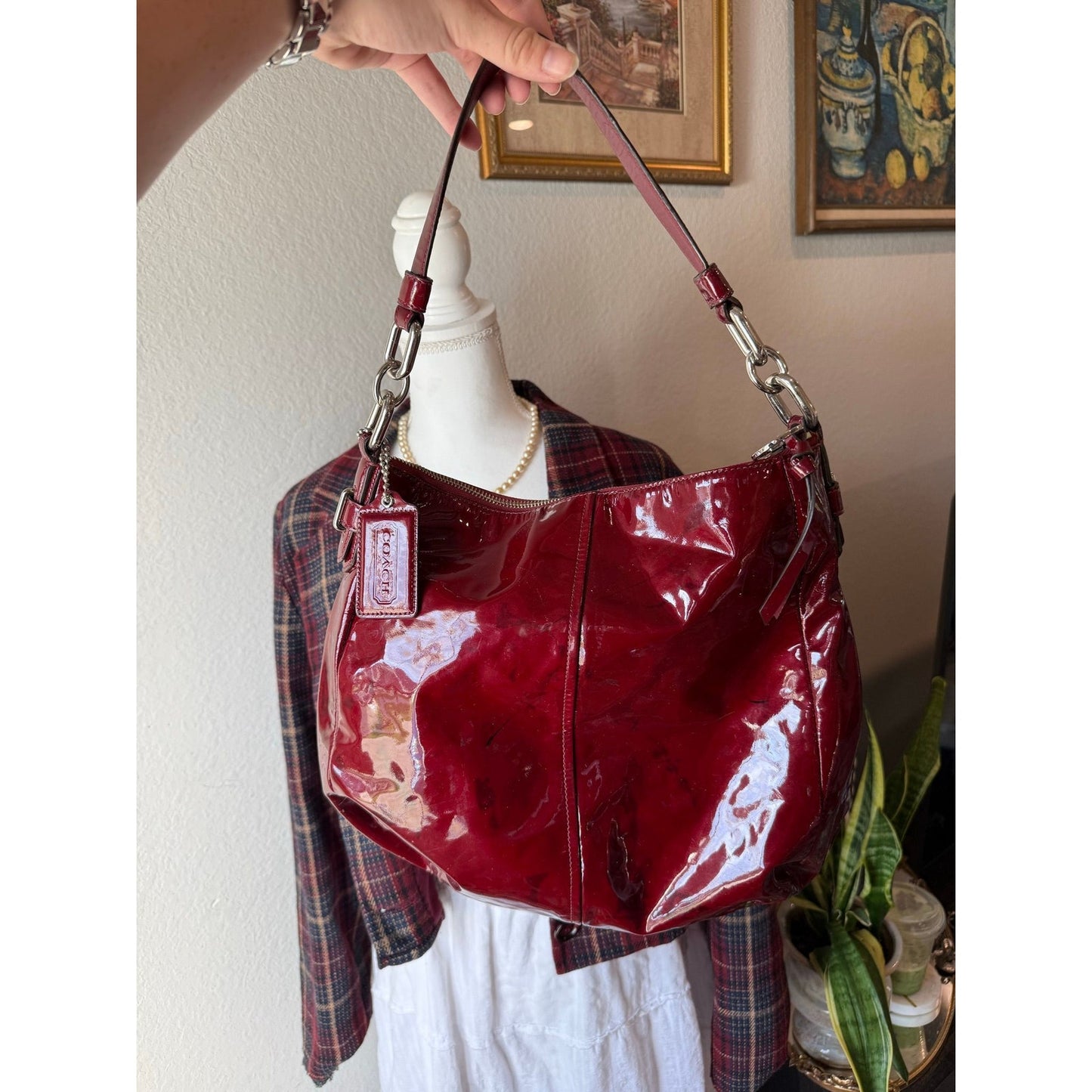 Coach Patent Red Shoulder Bag