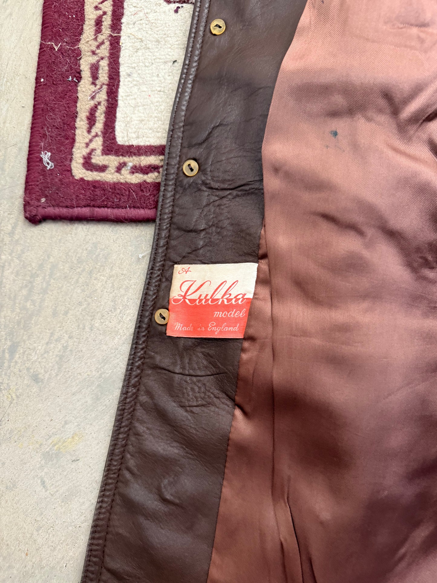 Kulka Brown Leather Coat