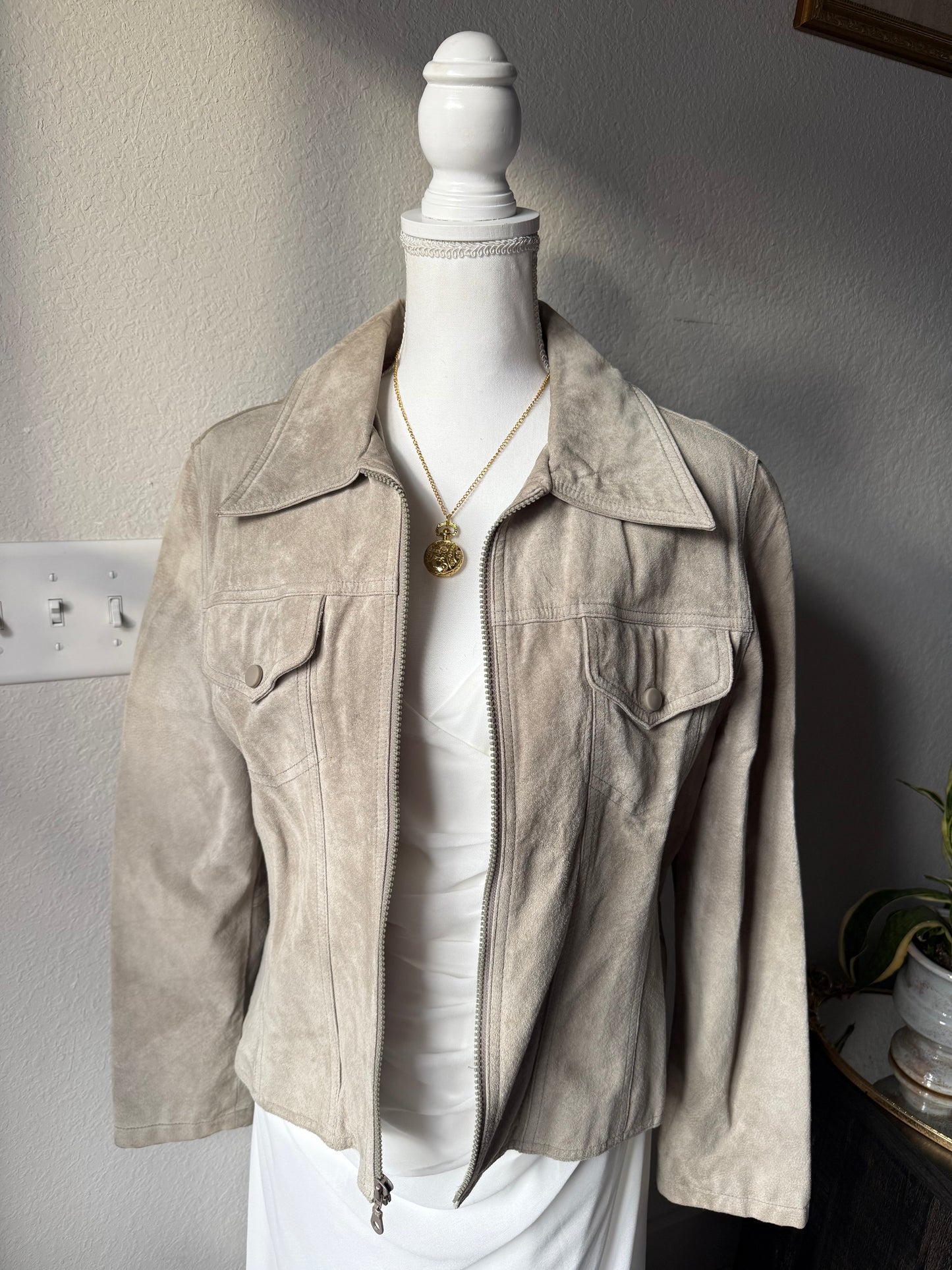 Beige Suede Jacket