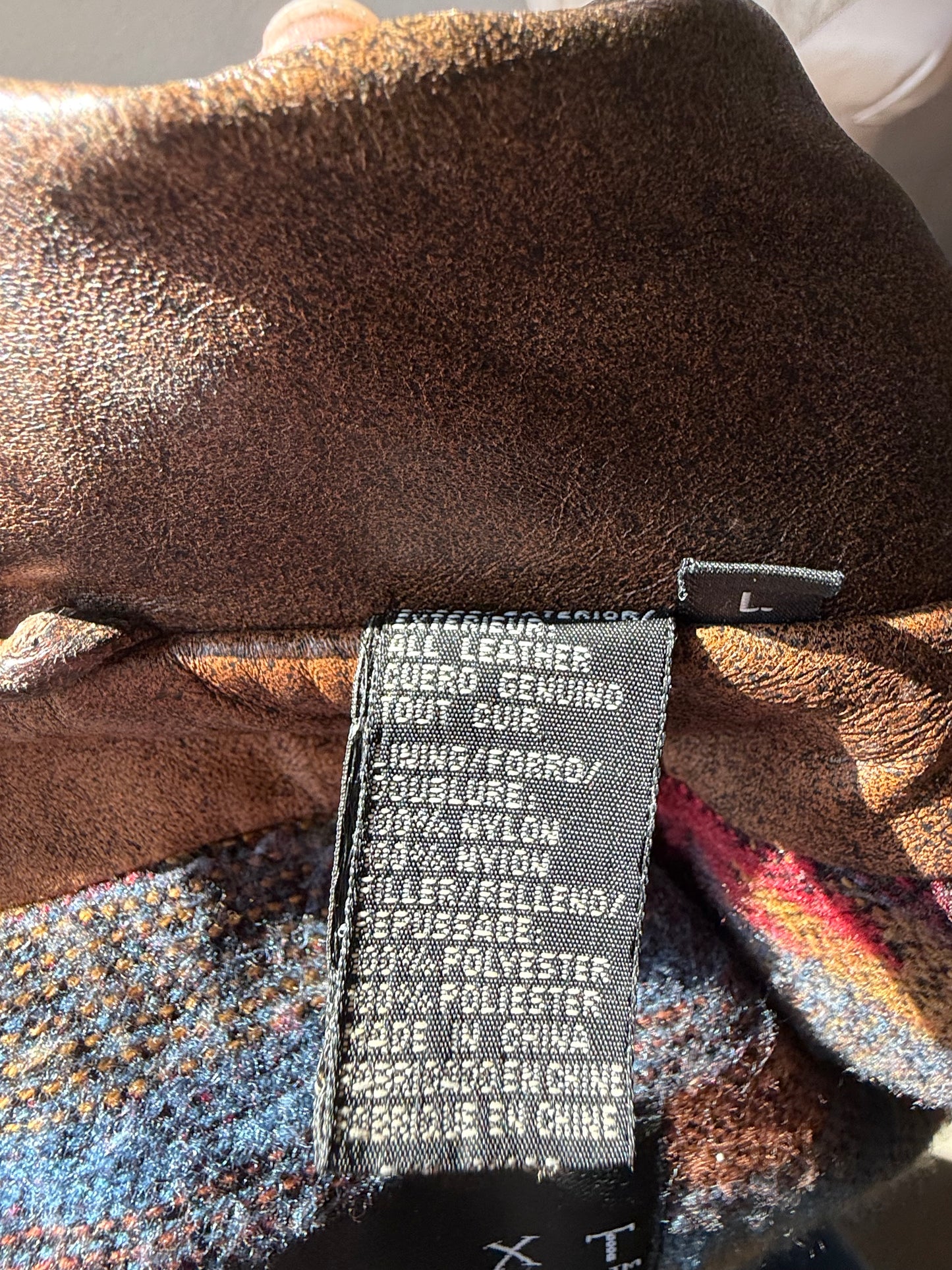 Brown Leather Bomber