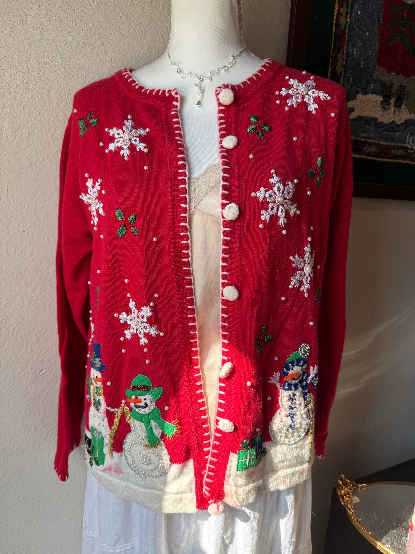 Red Snowman Sweater