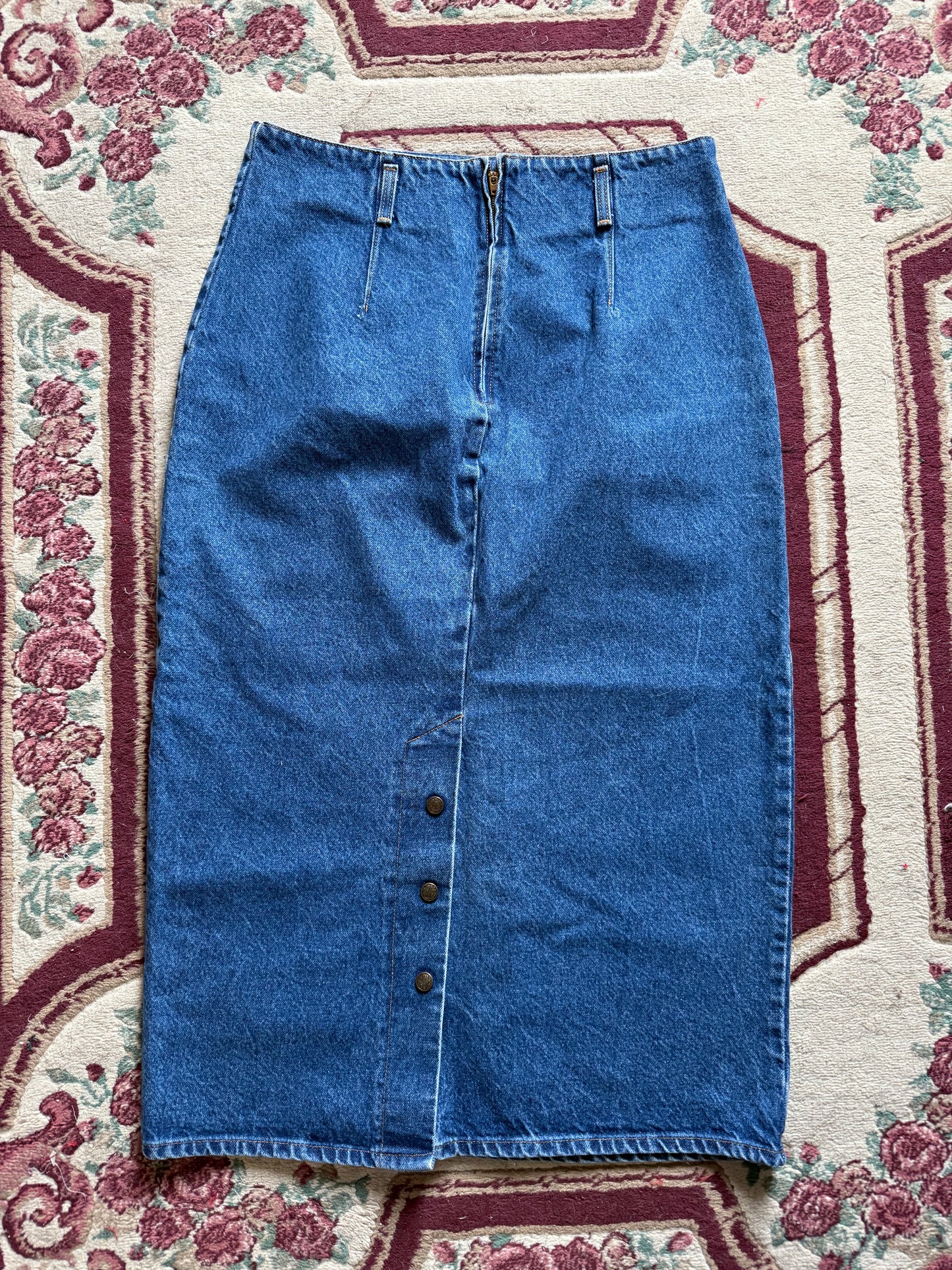 32” Denim Midi Skirt