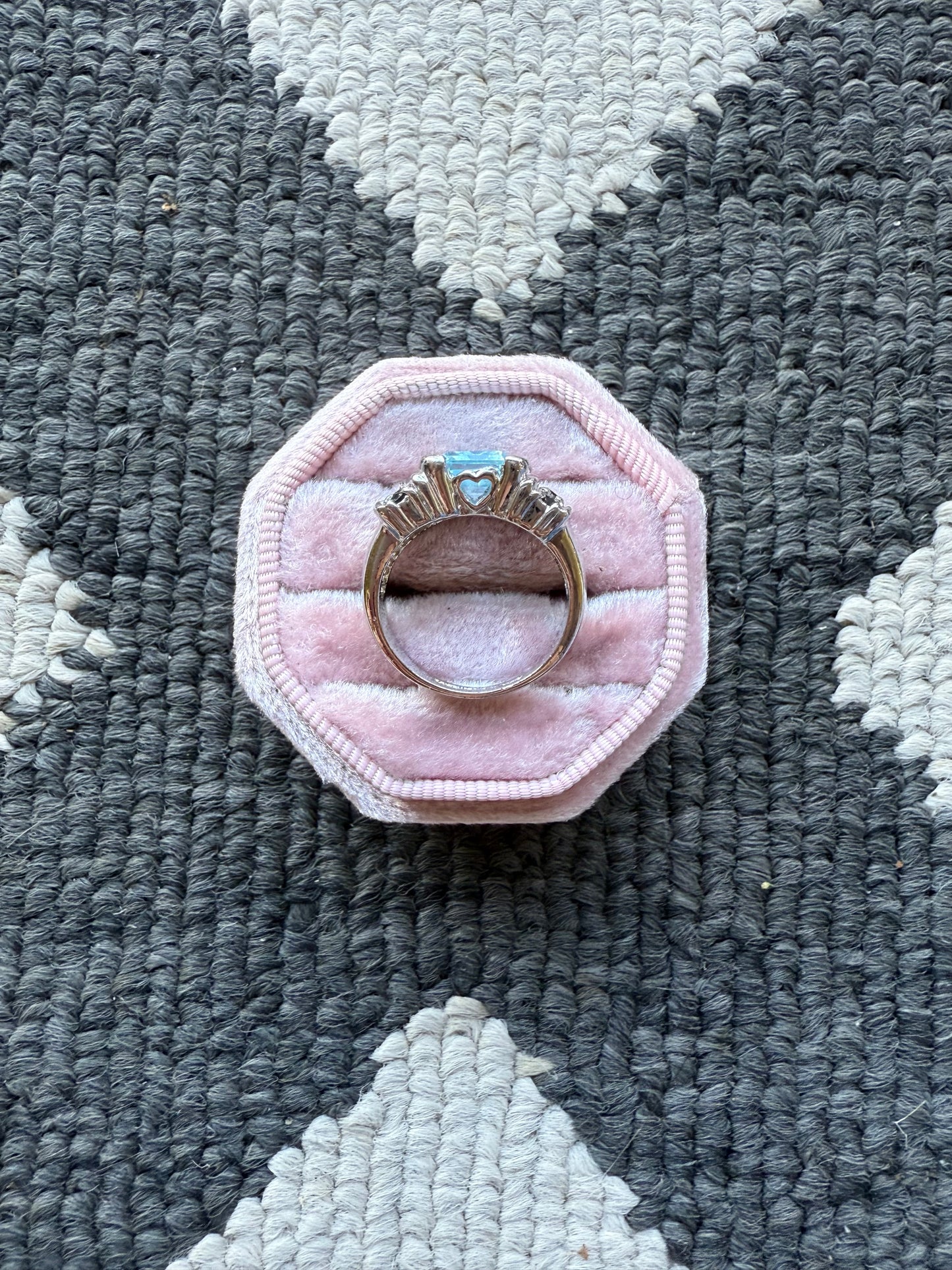 Sterling Light Blue Ring (6.75)