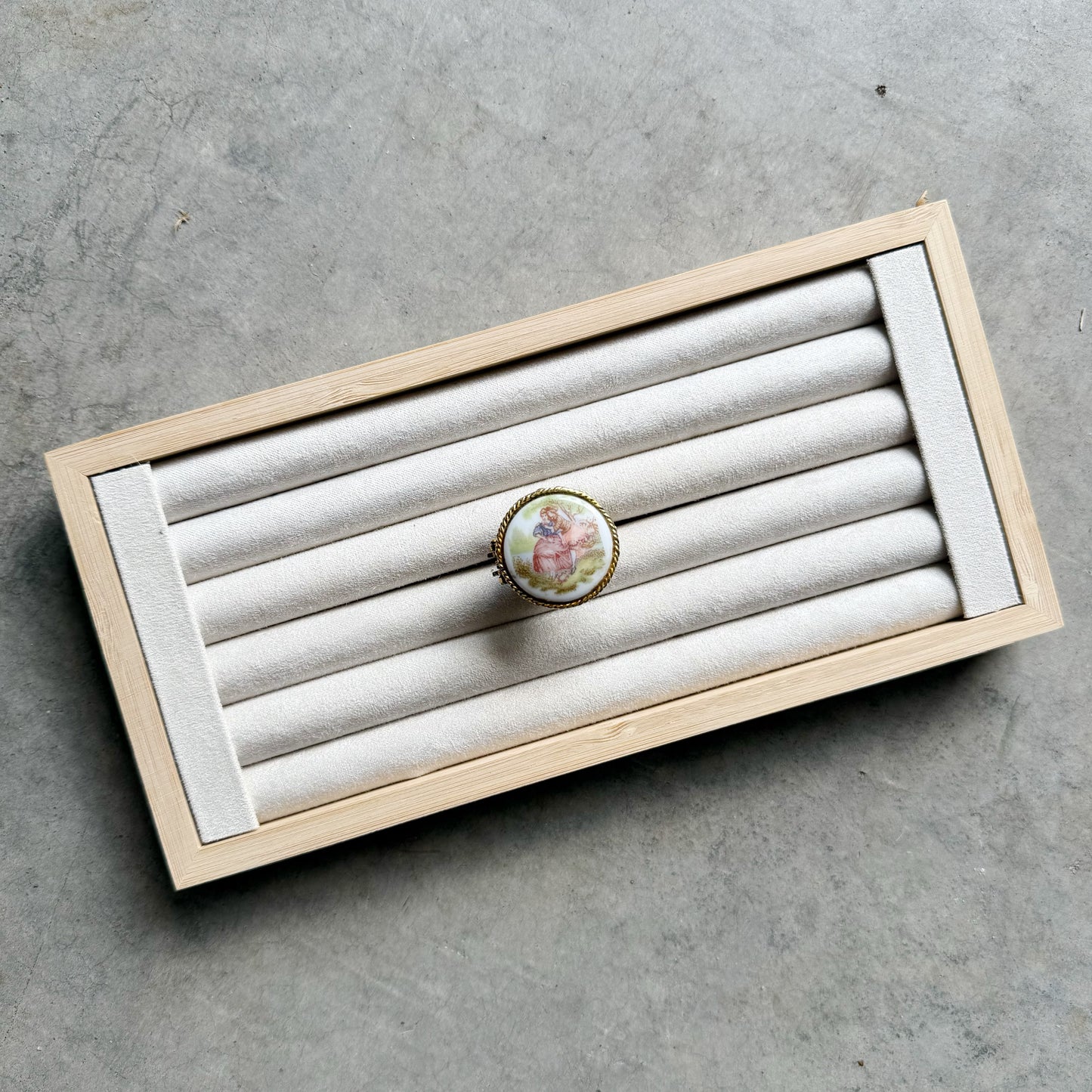 Porcelain Locket Ring