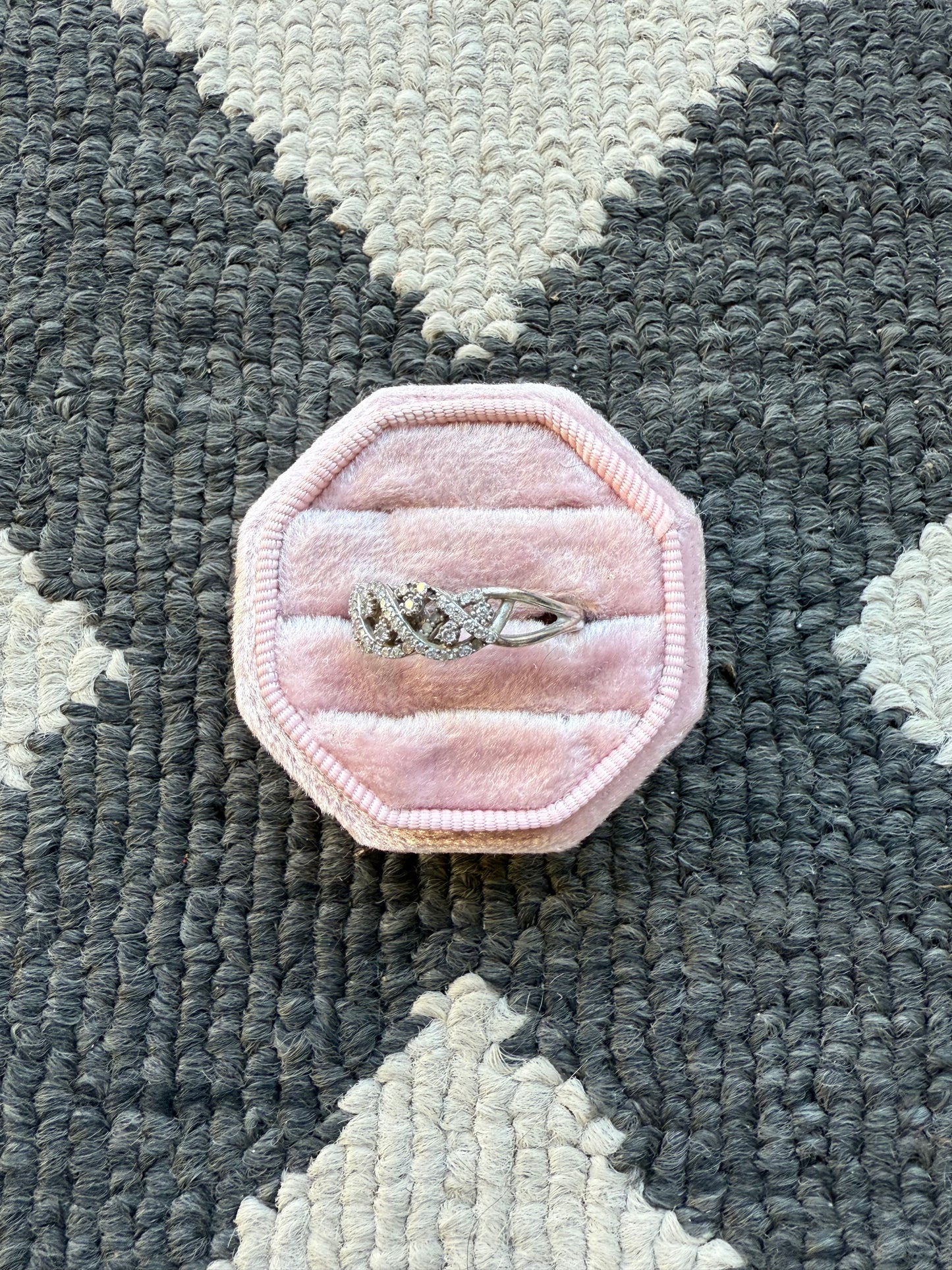 Sterling Rhinestone Twisted Band (7)