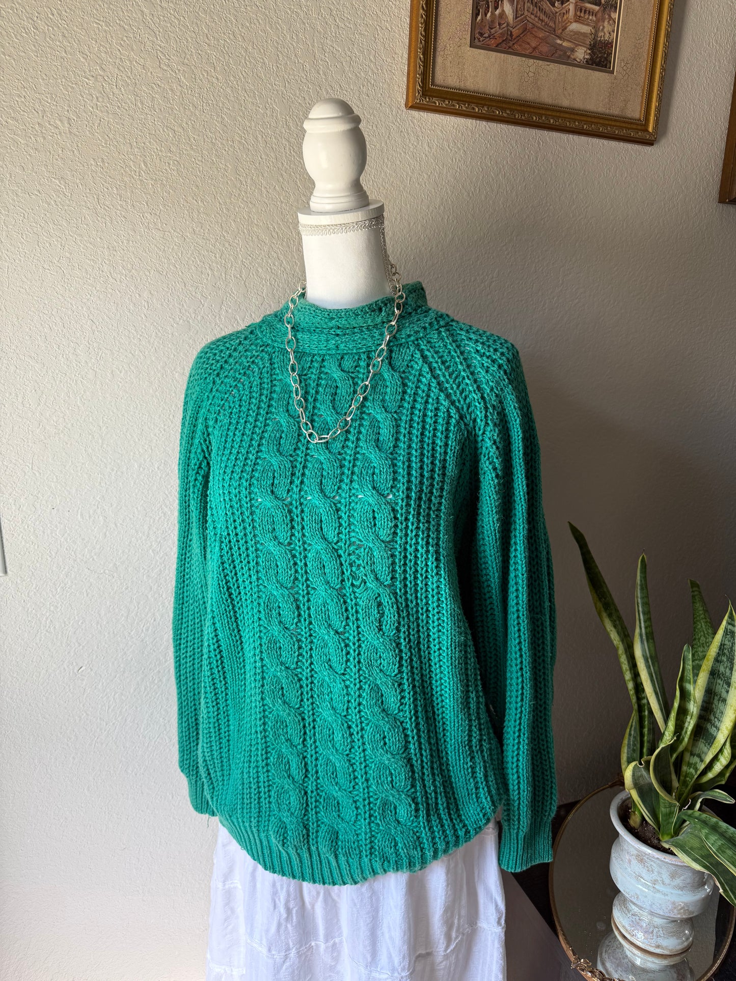 M - Vintage Teal Sweater