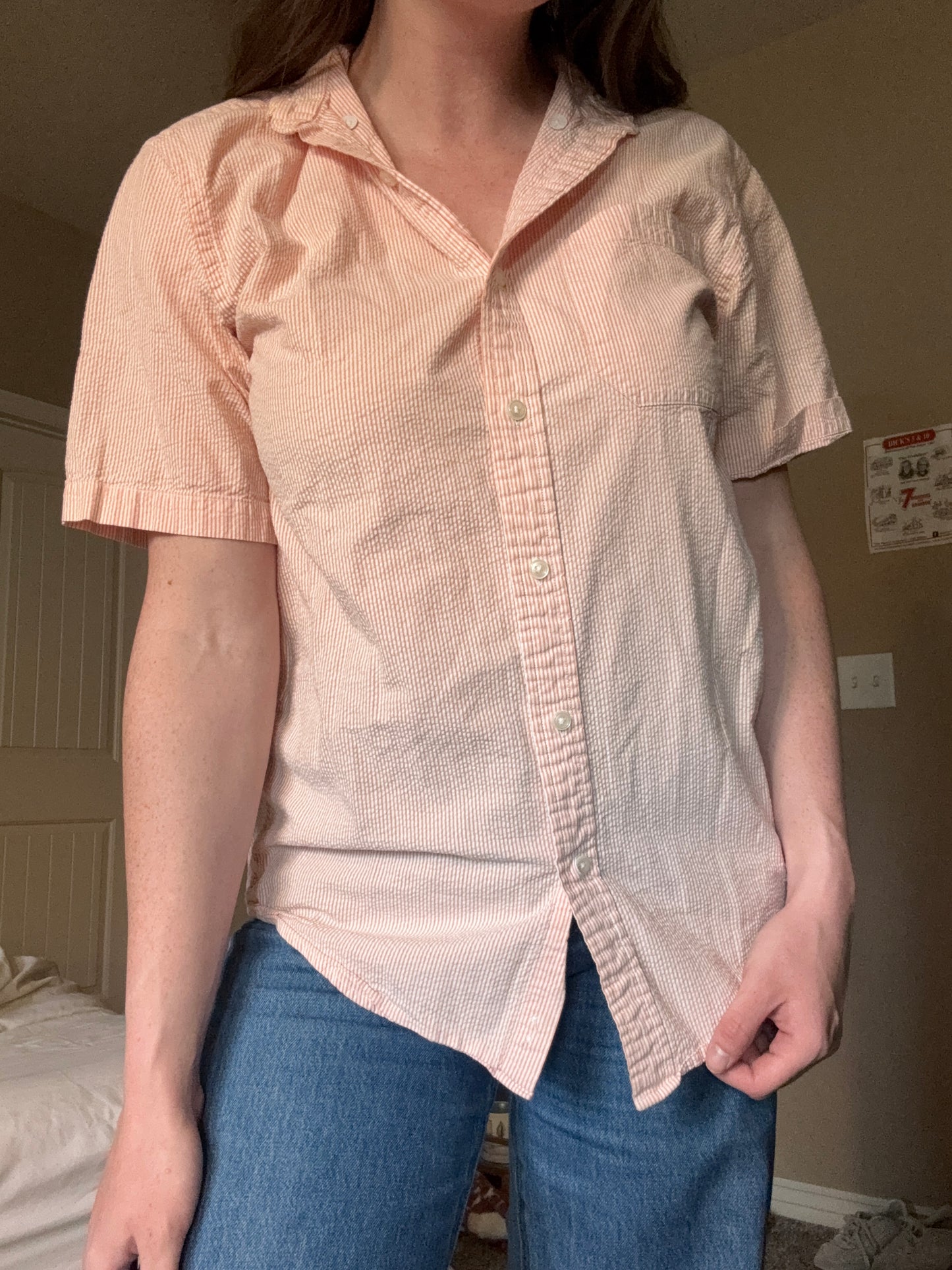 Peach Buttonup