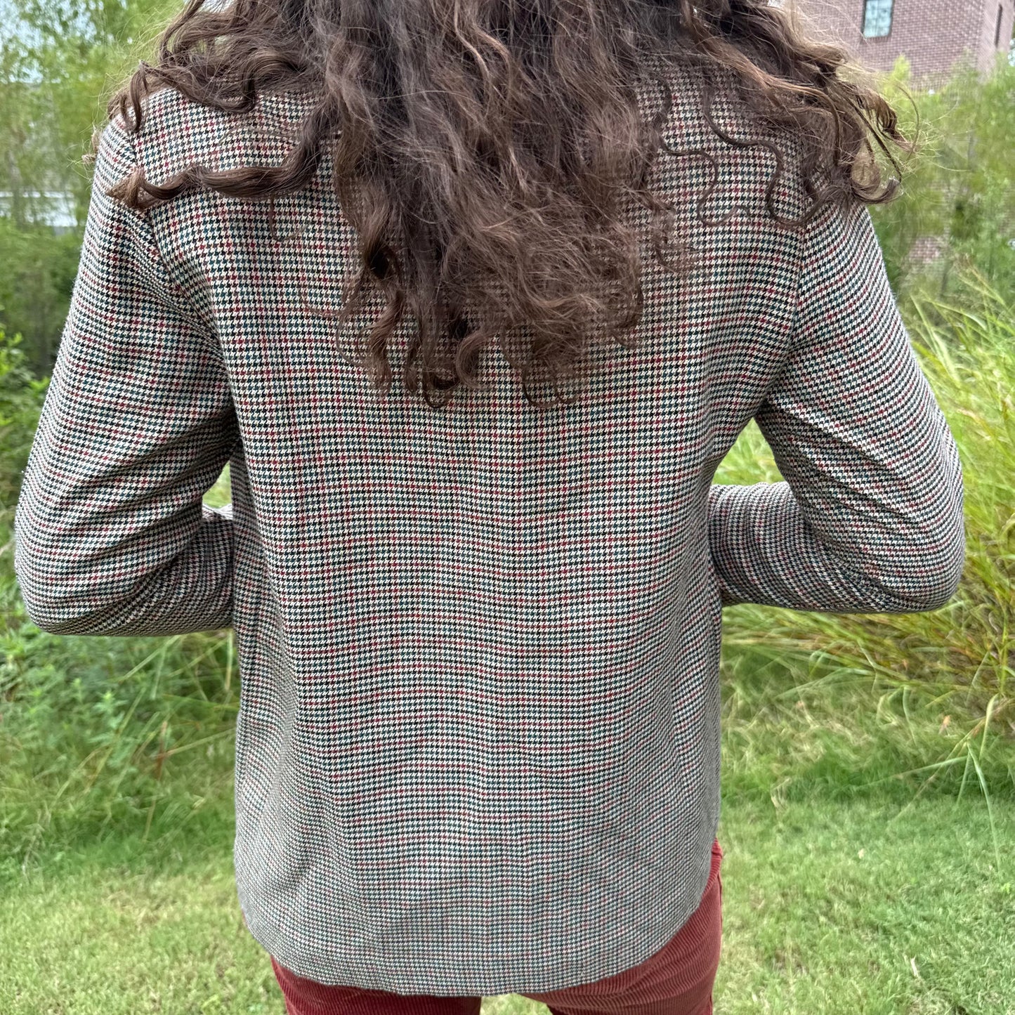 Neutral Plaid Blazer
