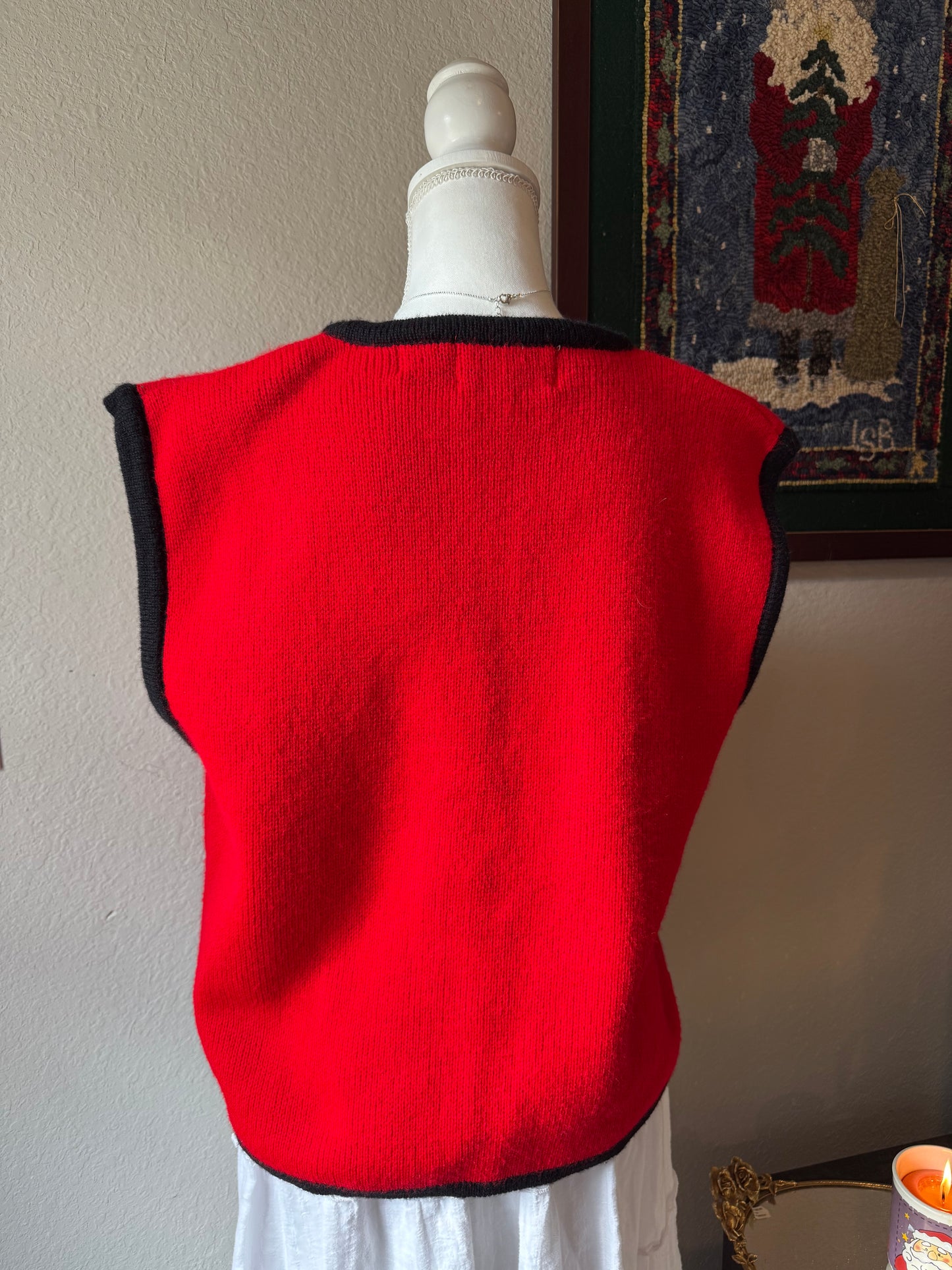 Red & Black Tally Ho Vest