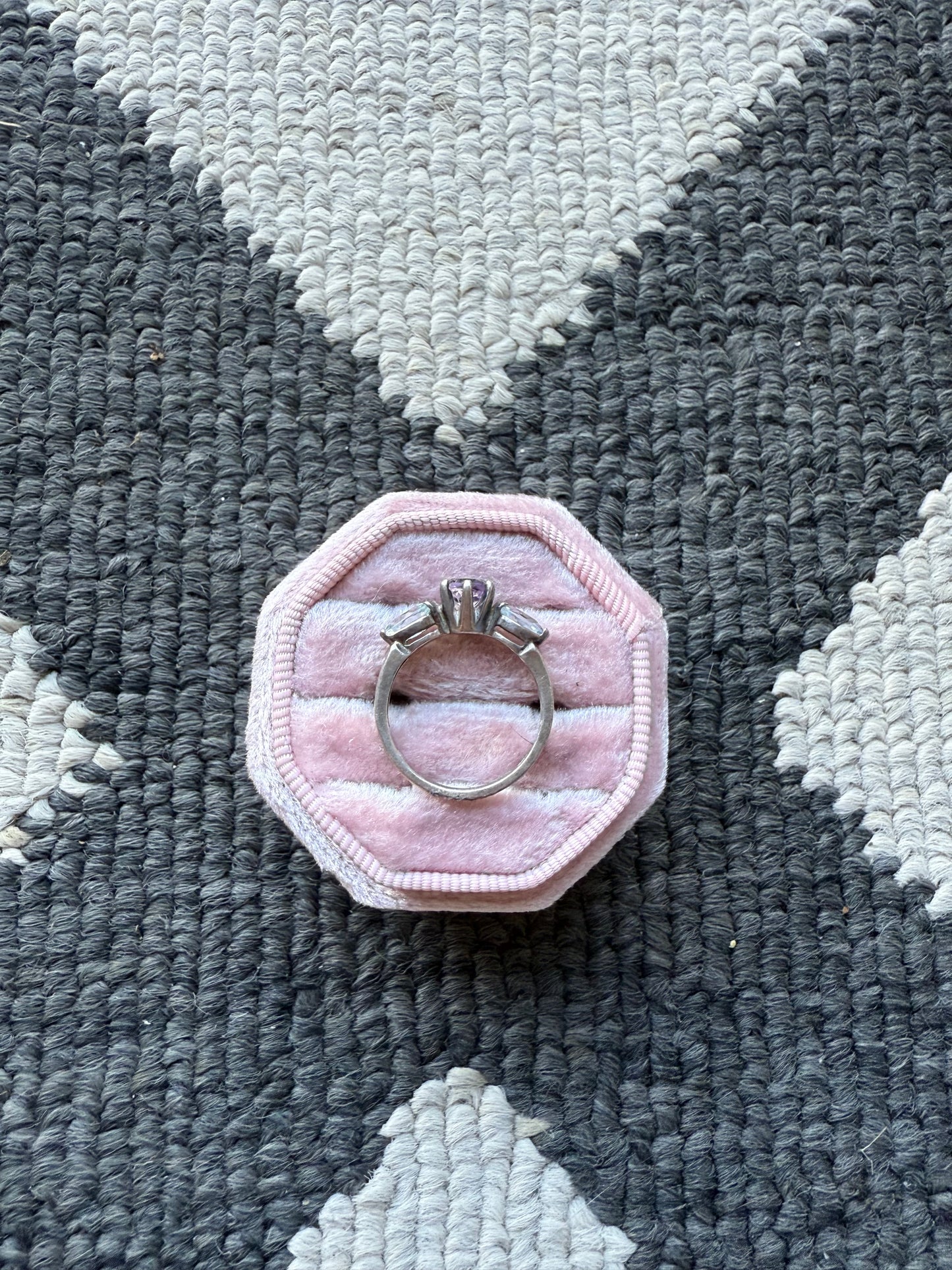 Sterling Purple Stone Ring (6.75)