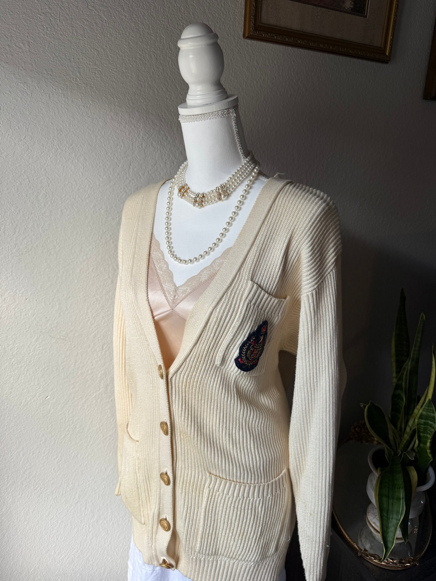 M - Cream Cardigan
