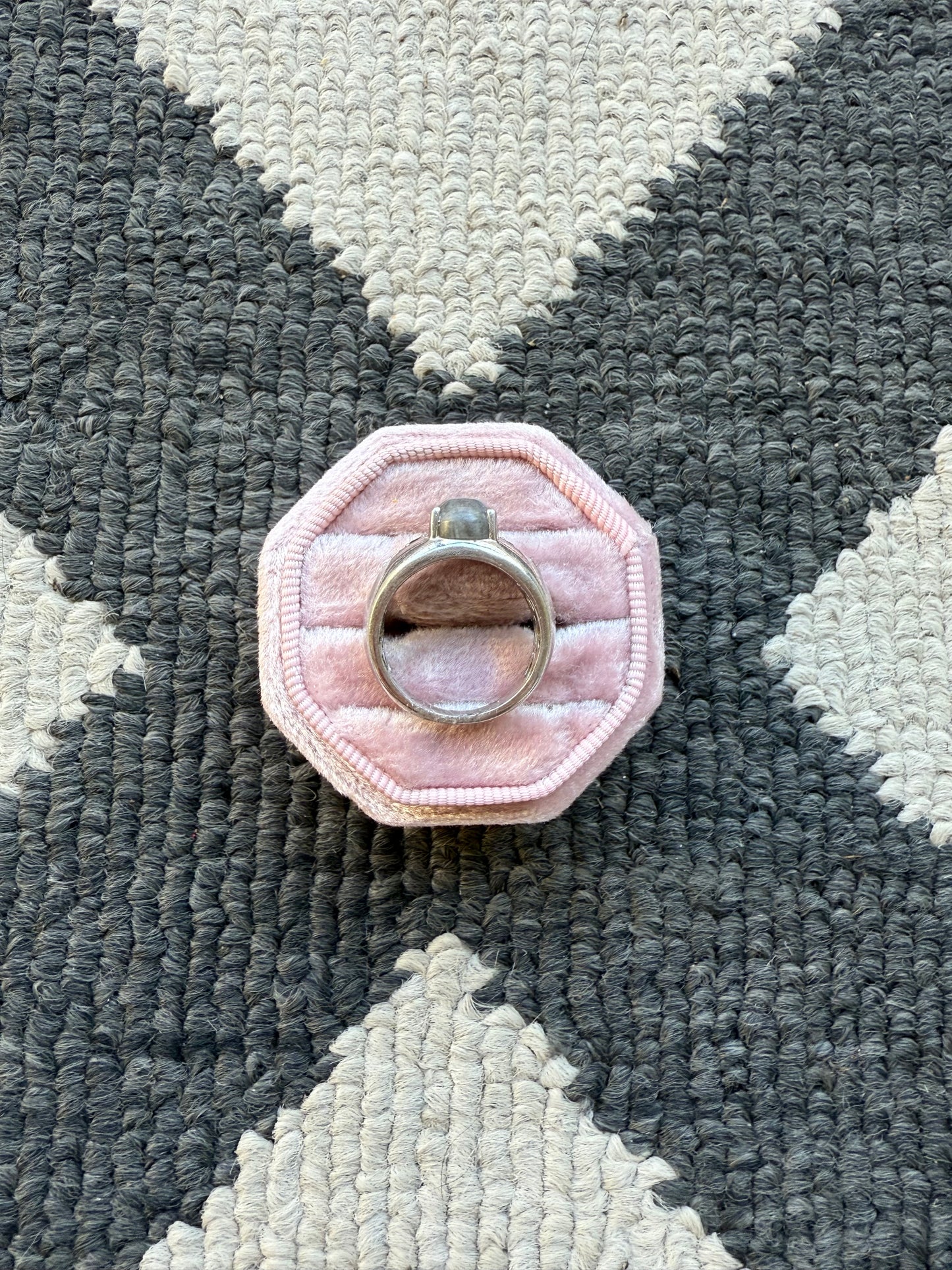 Sterling Gray Stone Band With Sapphires (7)