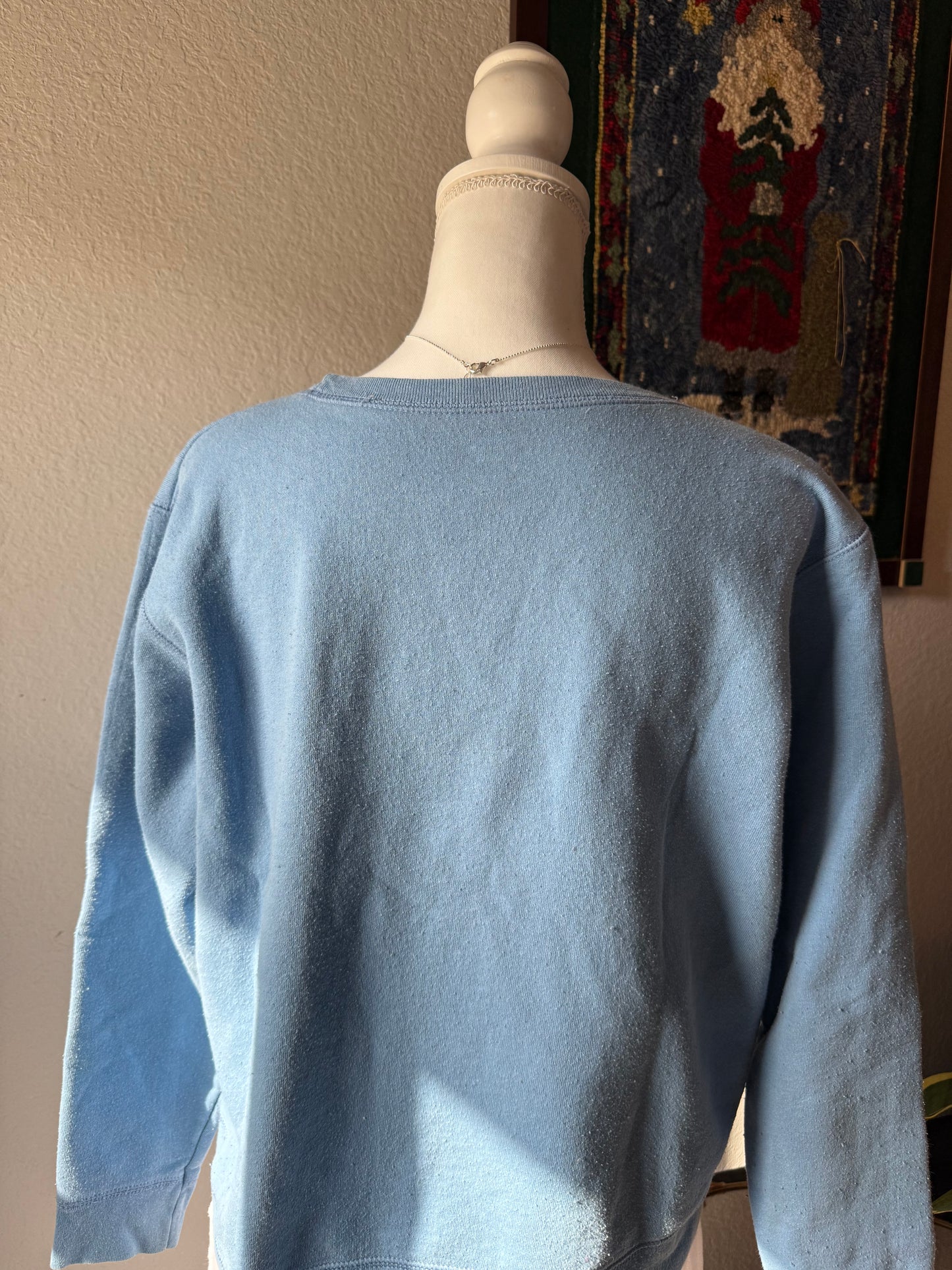 Blue Snowflake Crewneck