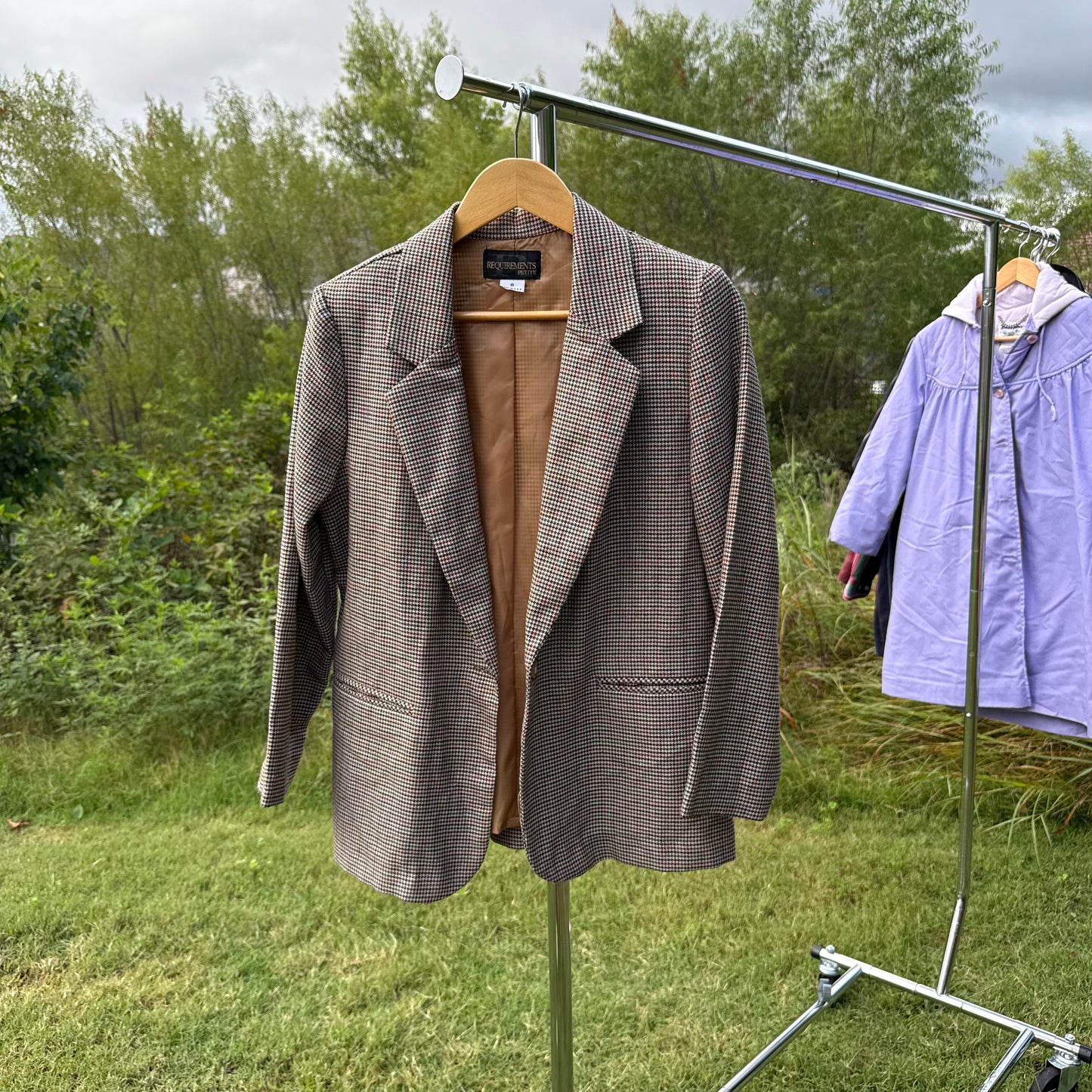 Neutral Plaid Blazer