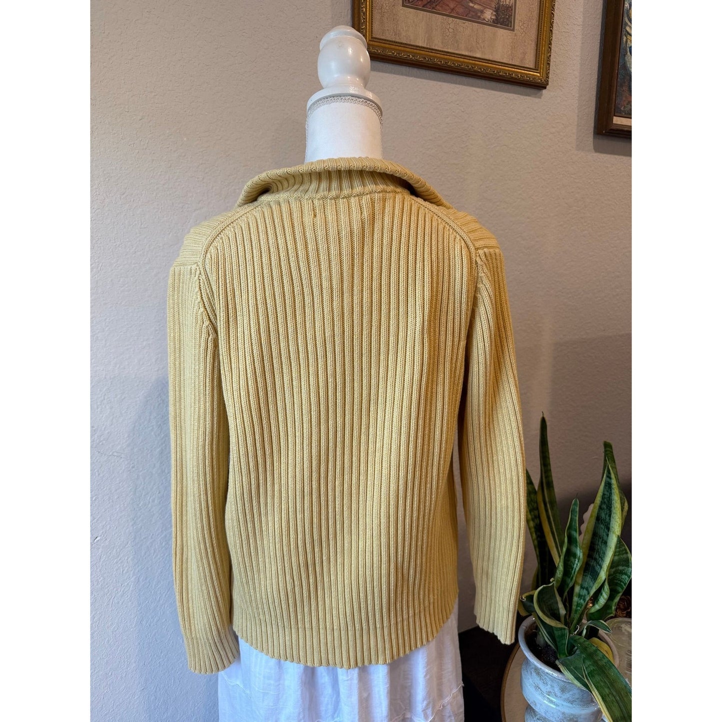 Yellow Sweater Zip Up