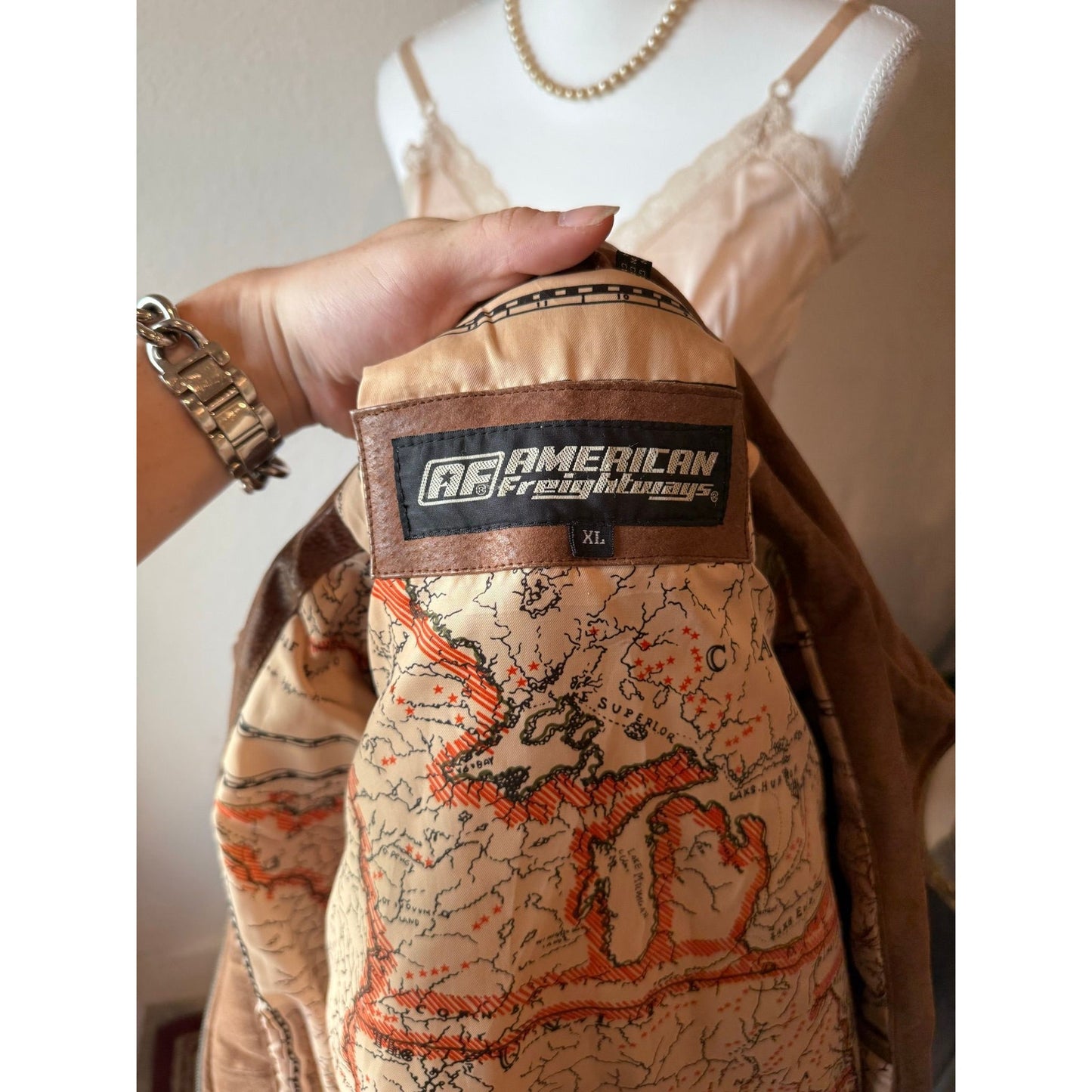 Vintage RARE American Freightways Bomber Jacket