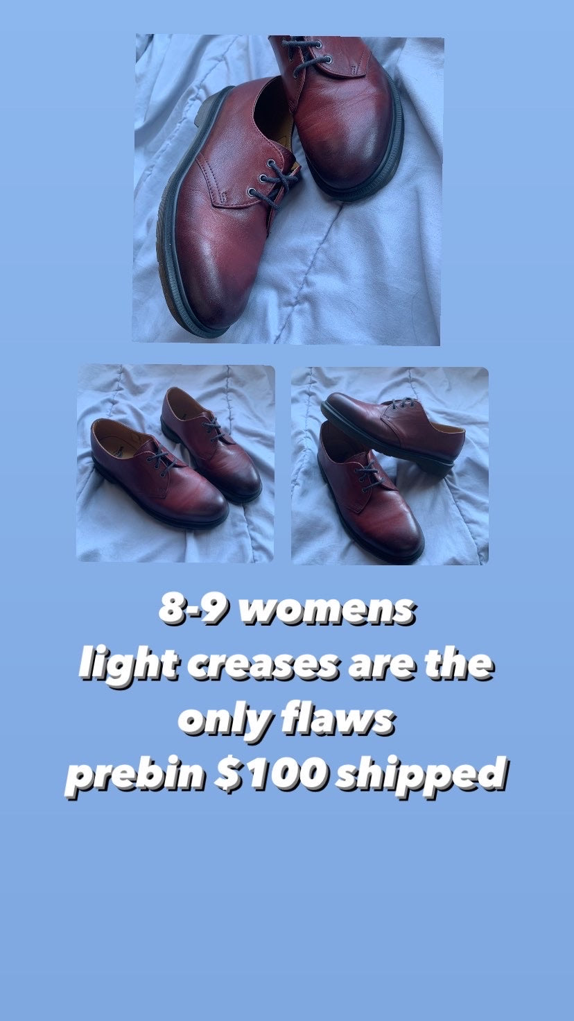 Red/black oxfords (8-9)