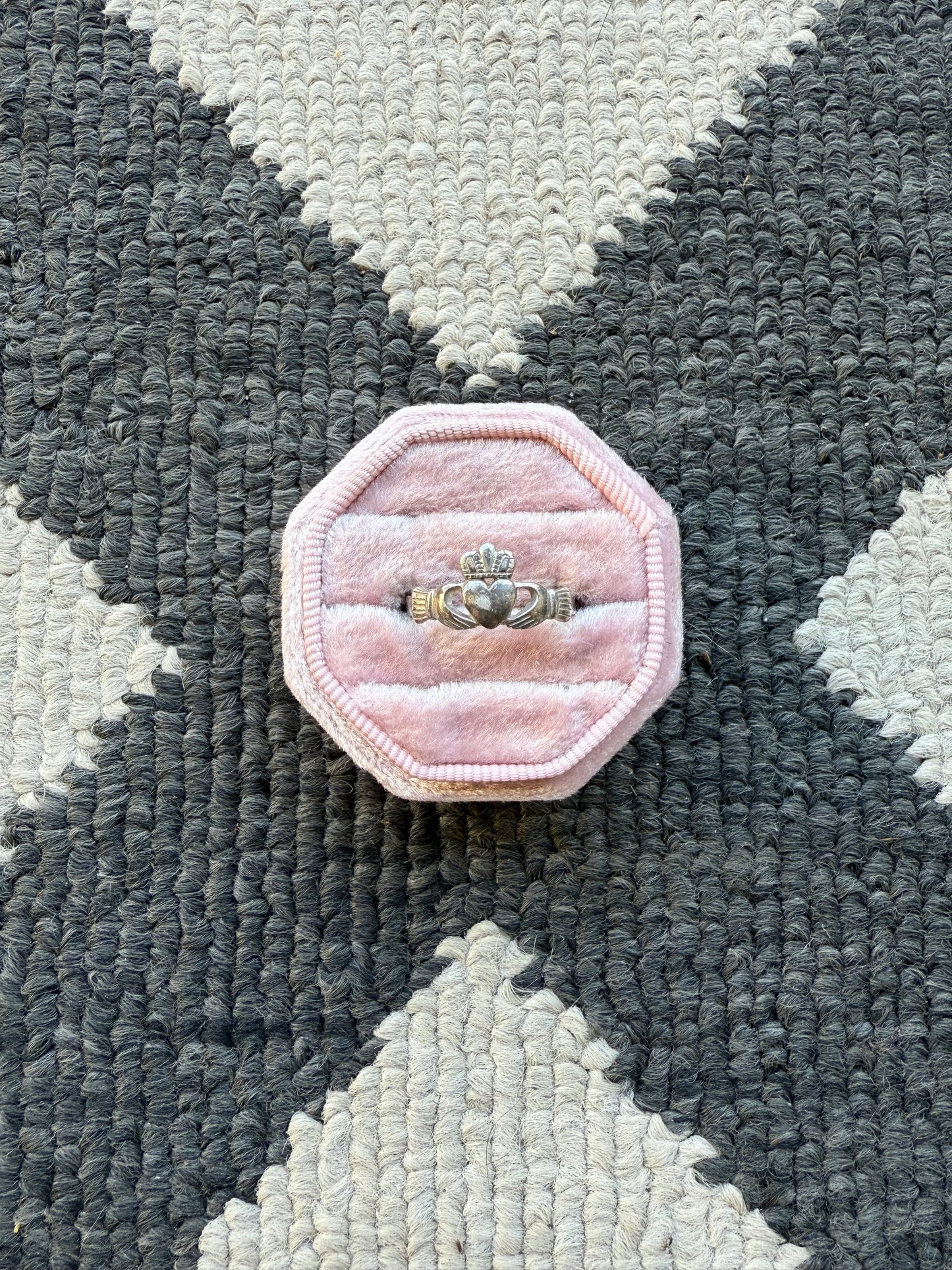 Sterling Heart Crown Ring (7.5)