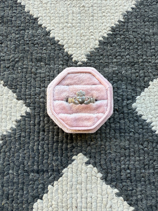 Sterling Heart Crown Ring (7.5)